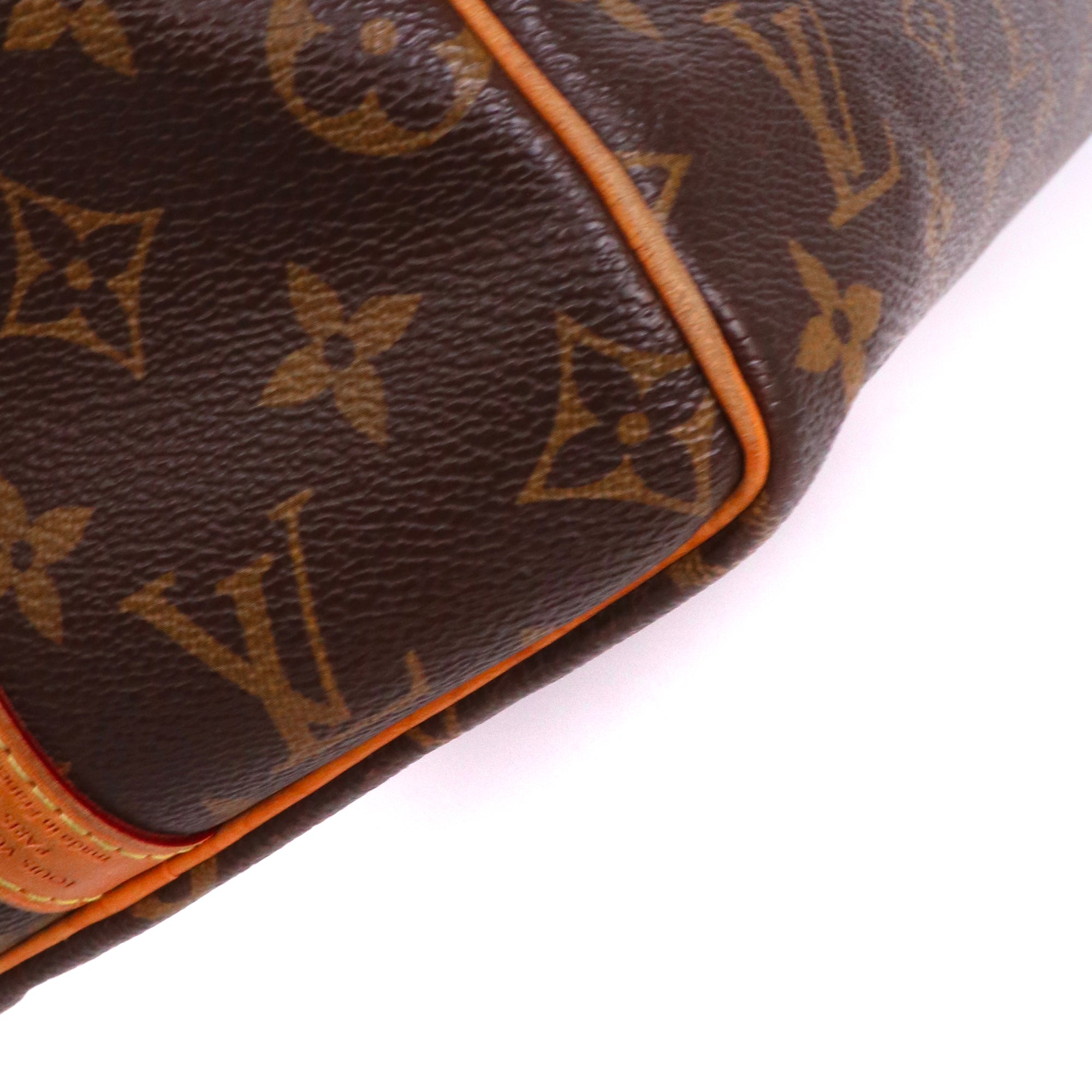 LOUIS VUITTON - Sac à bandoulière Speedy 30 World Tour Louis Vuitton en toile monogrammée