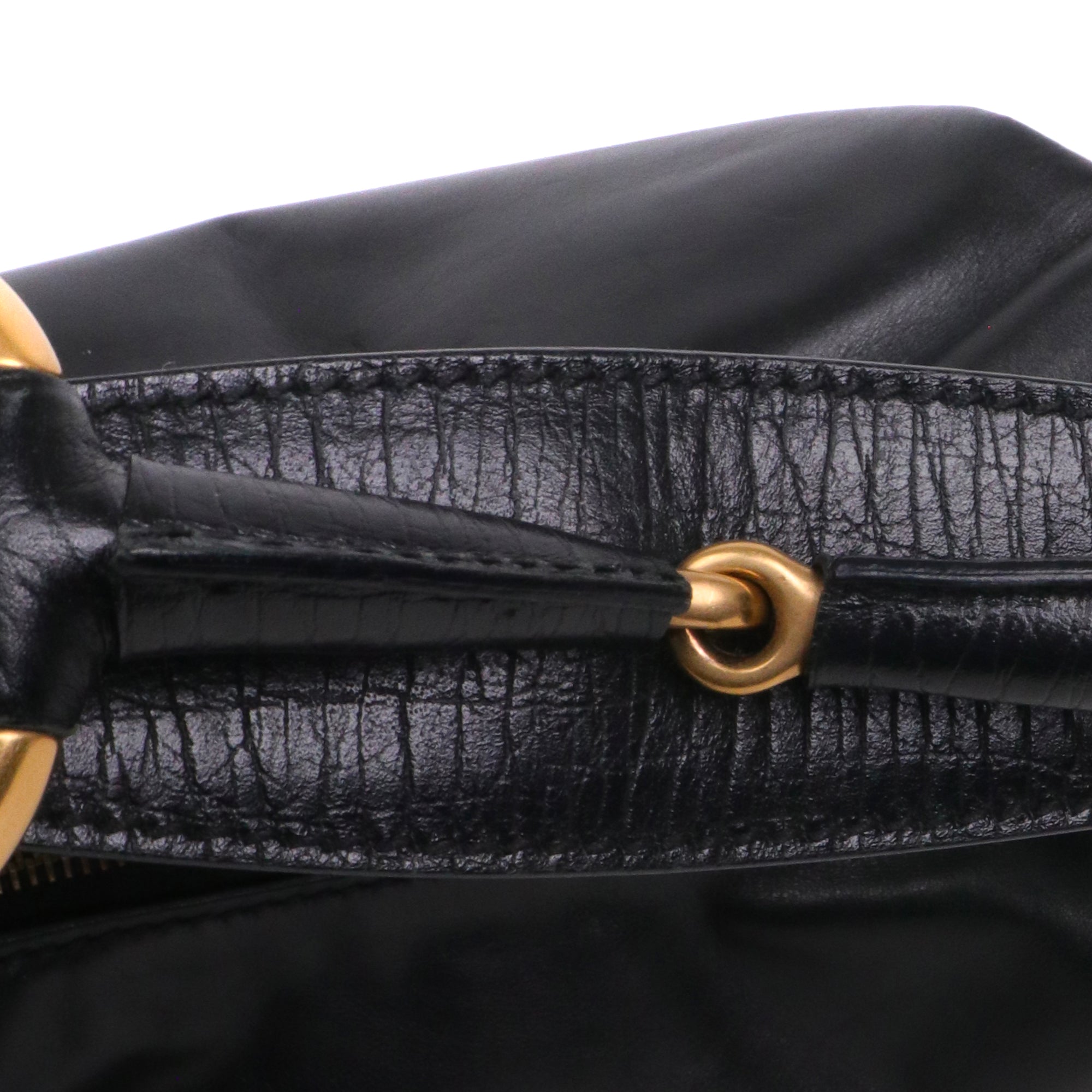 GUCCI - Sac à épaule Hobo Horsebit Gucci en cuir noir