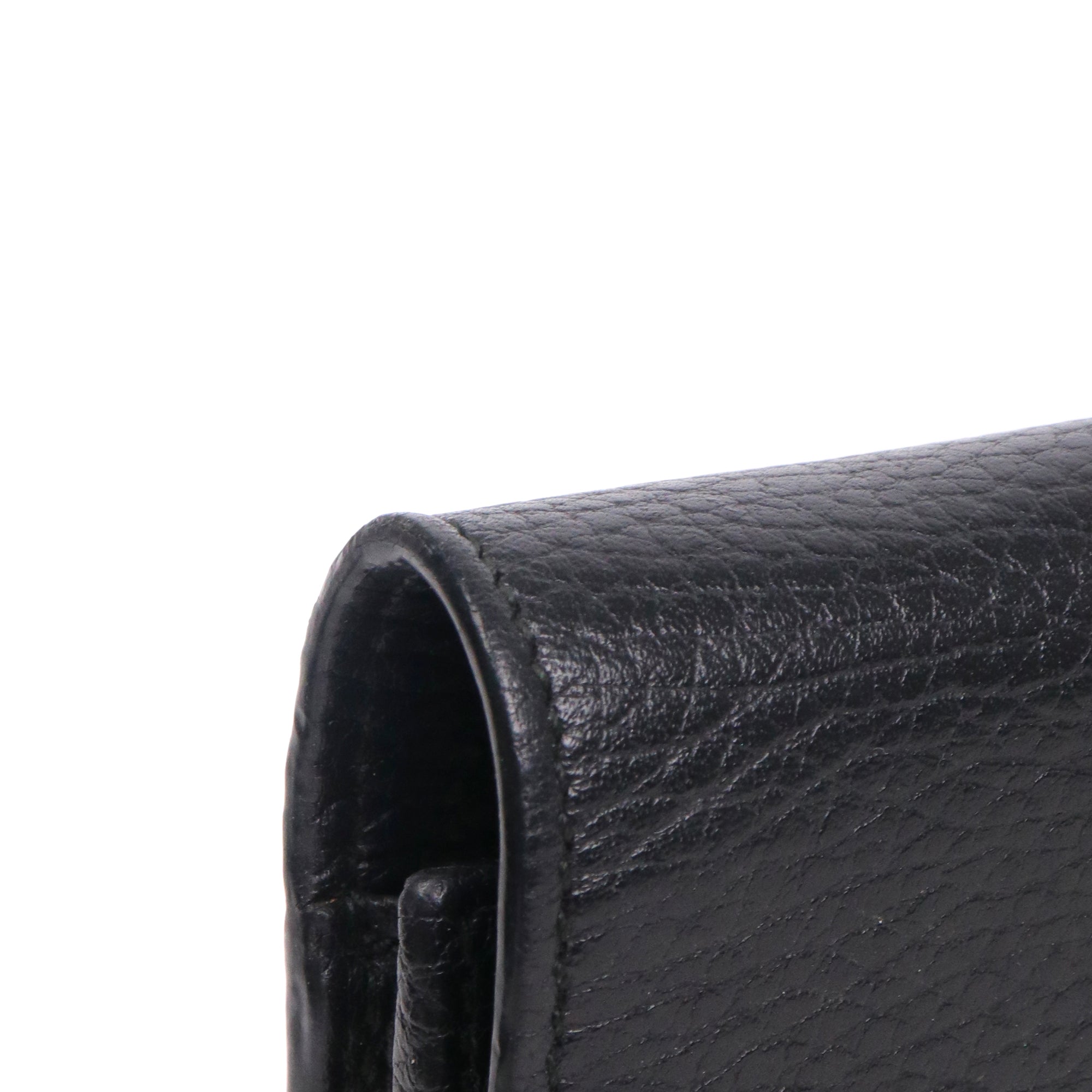 GUCCI - Sac à bandoulière Interlocking Gucci en cuir grainé noir