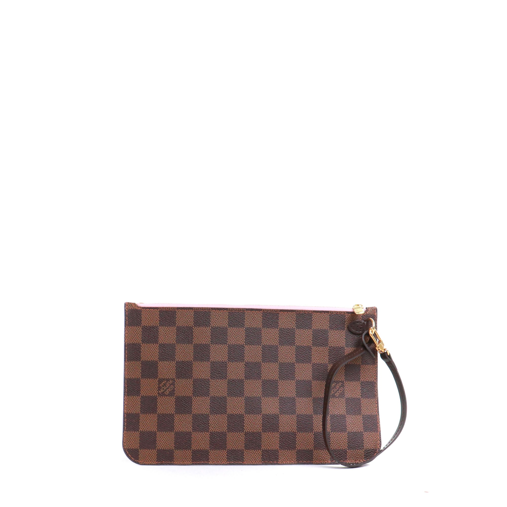 LOUIS VUITTON - Pochette Neverfull Louis Vuitton en toile enduite damier ébène