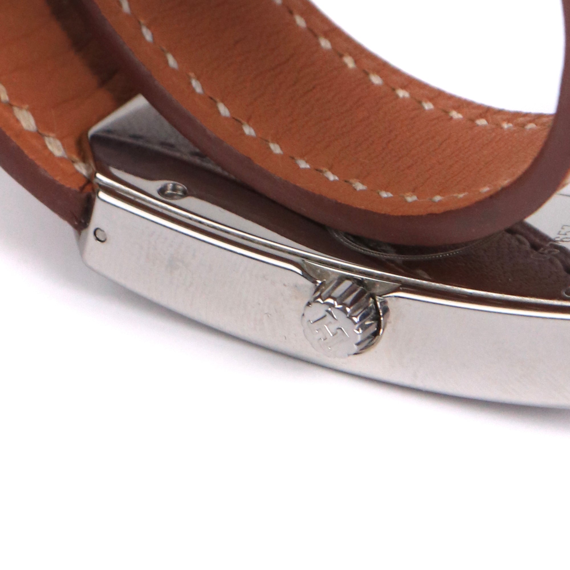 HERMÈS - Kelly watch in brown leather