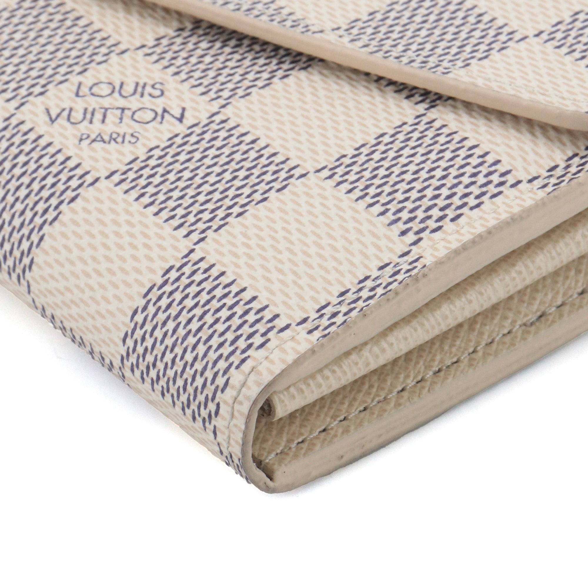 LOUIS VUITTON - Portefeuille Sarah Louis Vuitton en toile damier azur