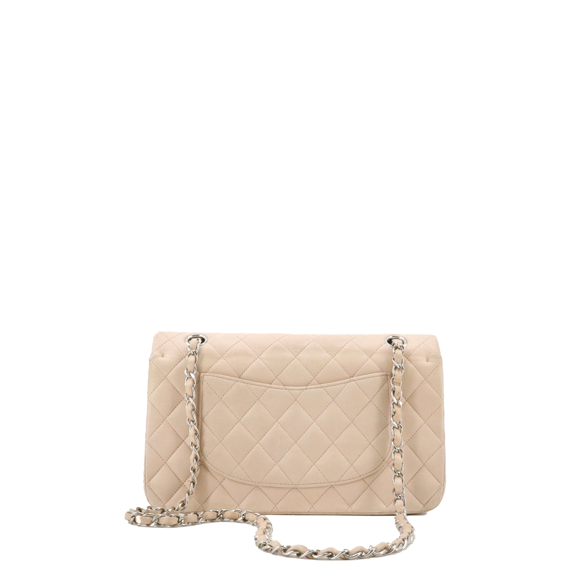CHANEL - Sac à main Classique/Timeless Chanel 11.12 double flap Chanel en cuir lisse beige
