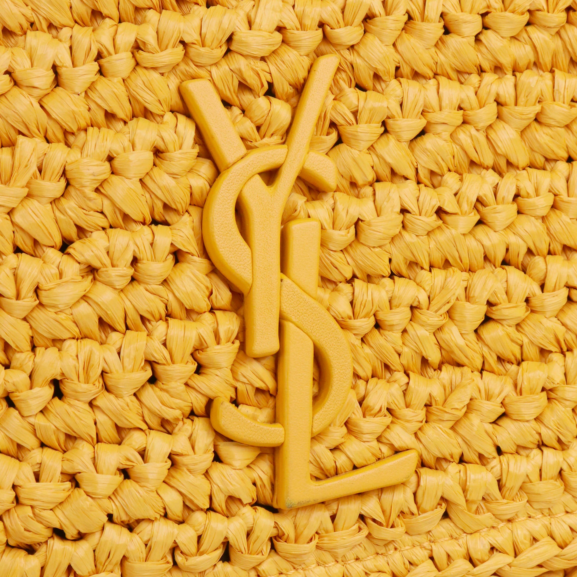 SAINT LAURENT - Sac à bandoulière Niki medium Saint Laurent en raphia jaune