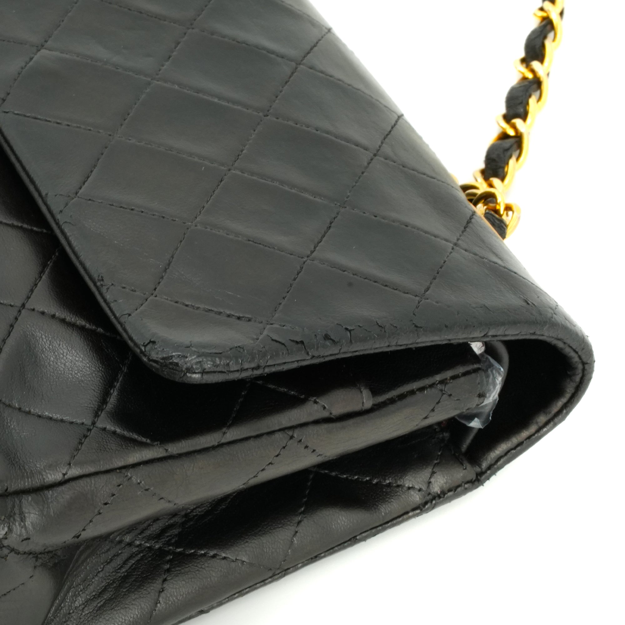CHANEL - Sac à main Classique/Timeless 11.12 Chanel en cuir matelassé noir vintage