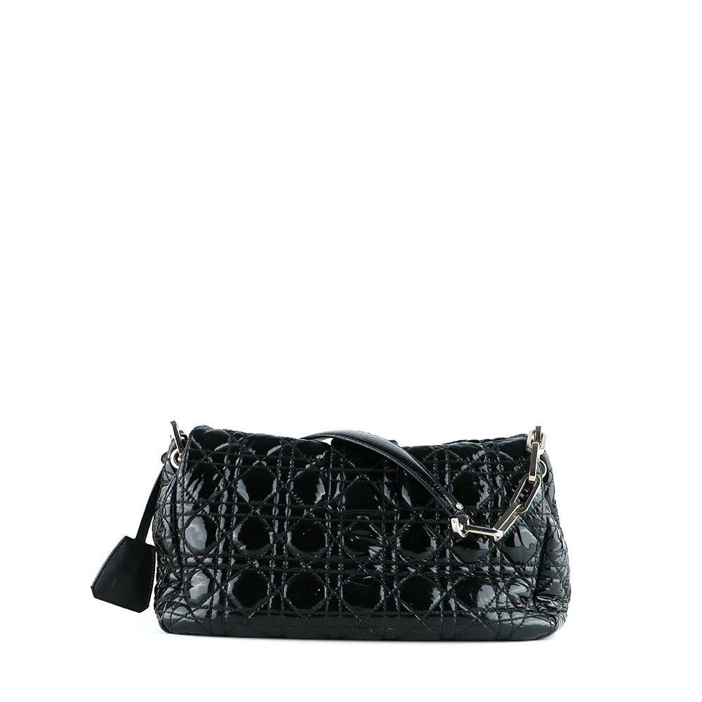 DIOR - Sac à main Miss Dior vintage en cuir verni noir