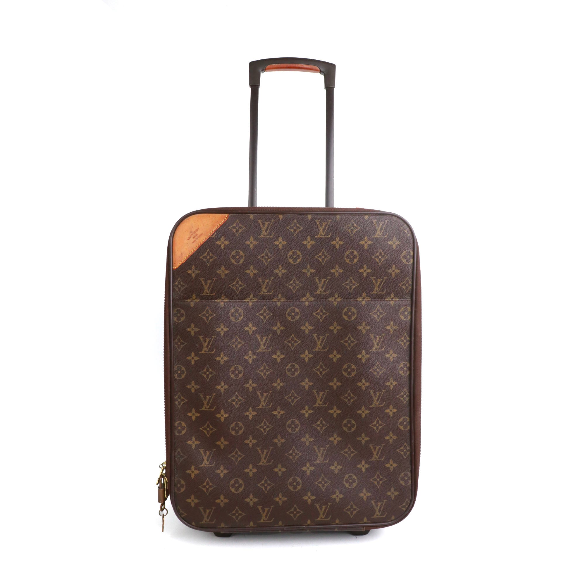 LOUIS VUITTON - Valise Pégase 45 Louis Vuitton en toile monogramme