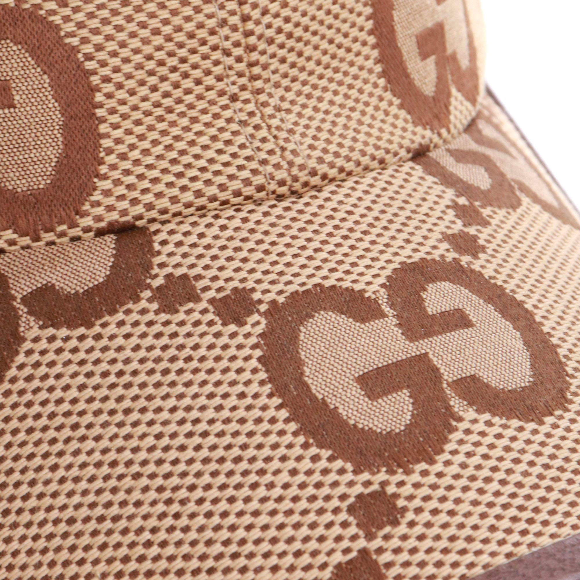 GUCCI - Casquette Gucci en toile GG Jumbo marron (XS)