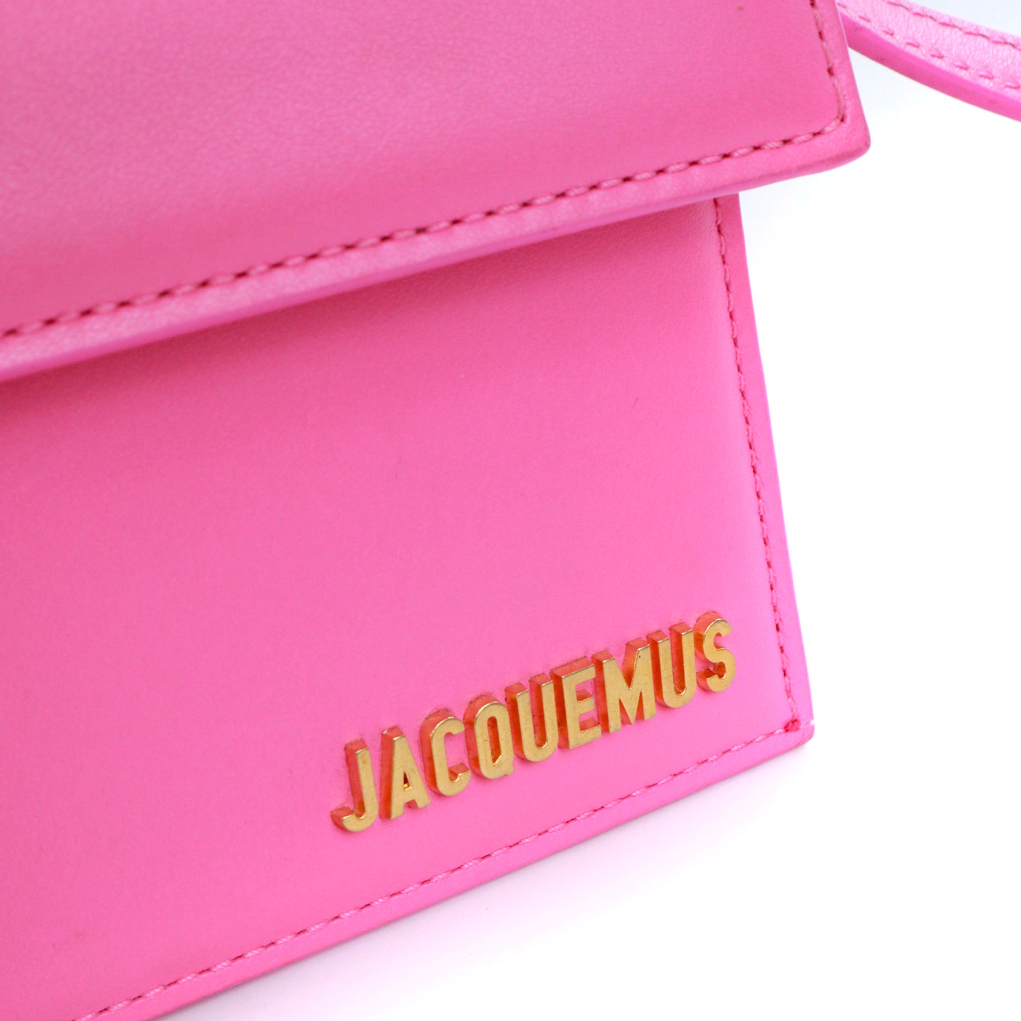 JACQUEMUS - Bambino long shoulder bag in black smooth leather