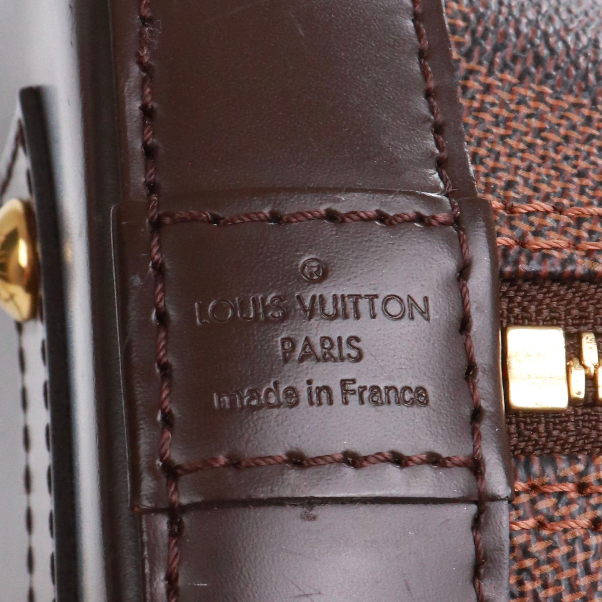 LOUIS VUITTON - Sac à bandoulière Alma BB Louis Vuitton en toile damier ébène