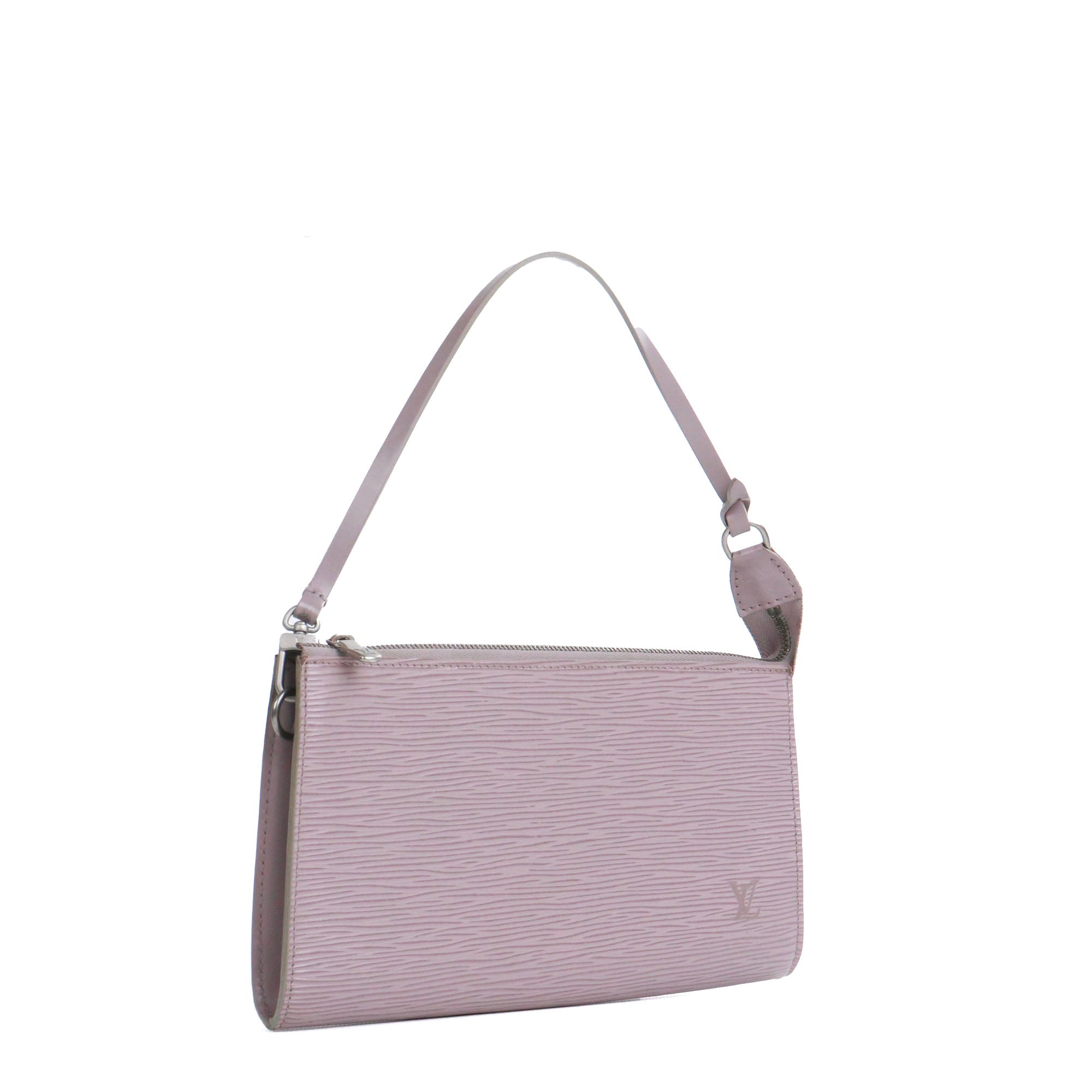 LOUIS VUITTON - Sac Pochette Accessoire Louis Vuitton en cuir épi mauve vintage