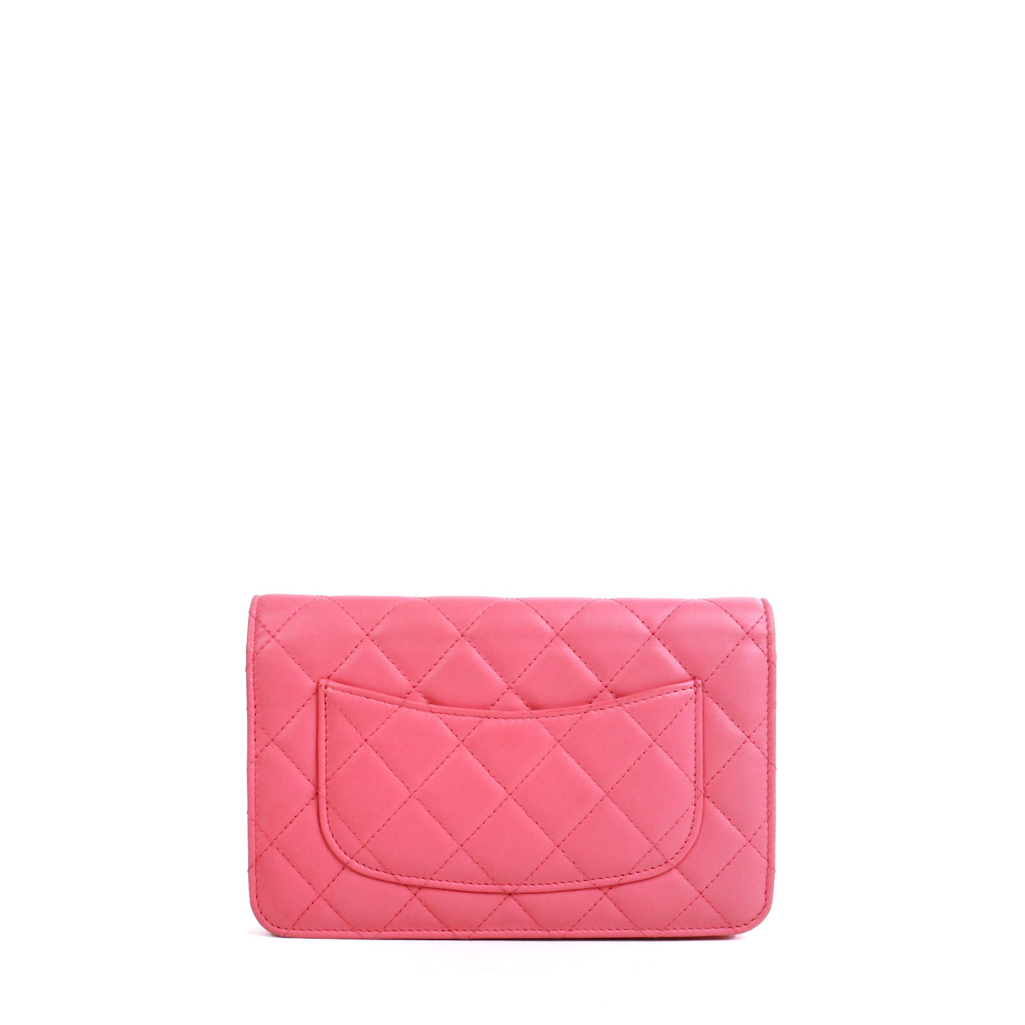 CHANEL - Sac Wallet On Chain Timeless Chanel en cuir lisse rose