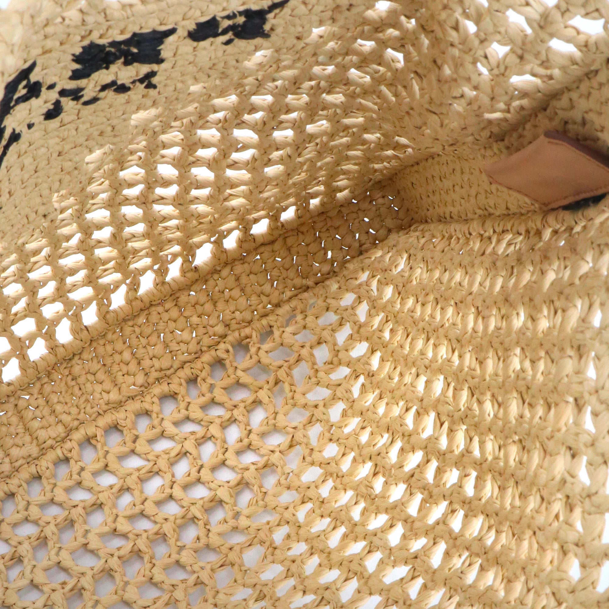 PRADA - Sac cabas en crochet Prada en raphia beige