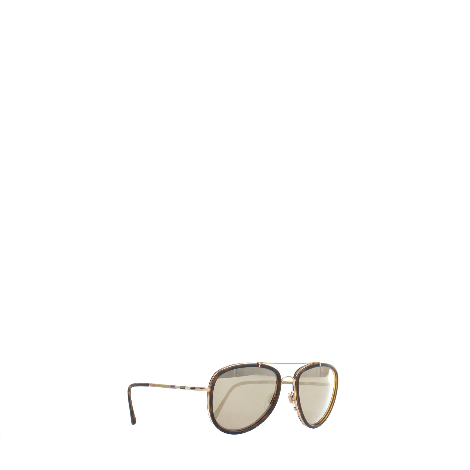 BURBERRY - Lunettes de soleil Aviateur Burberry à motif Check