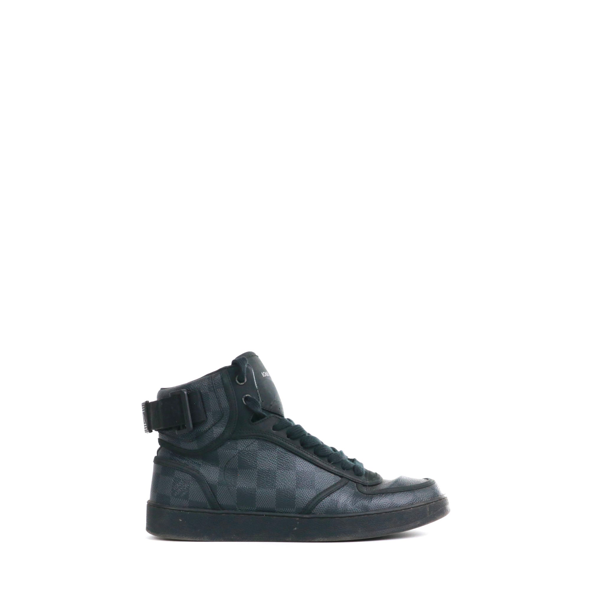 LOUIS VUITTON - Sneakers Rivoli Louis Vuitton en toile damier graphite (T41,5)