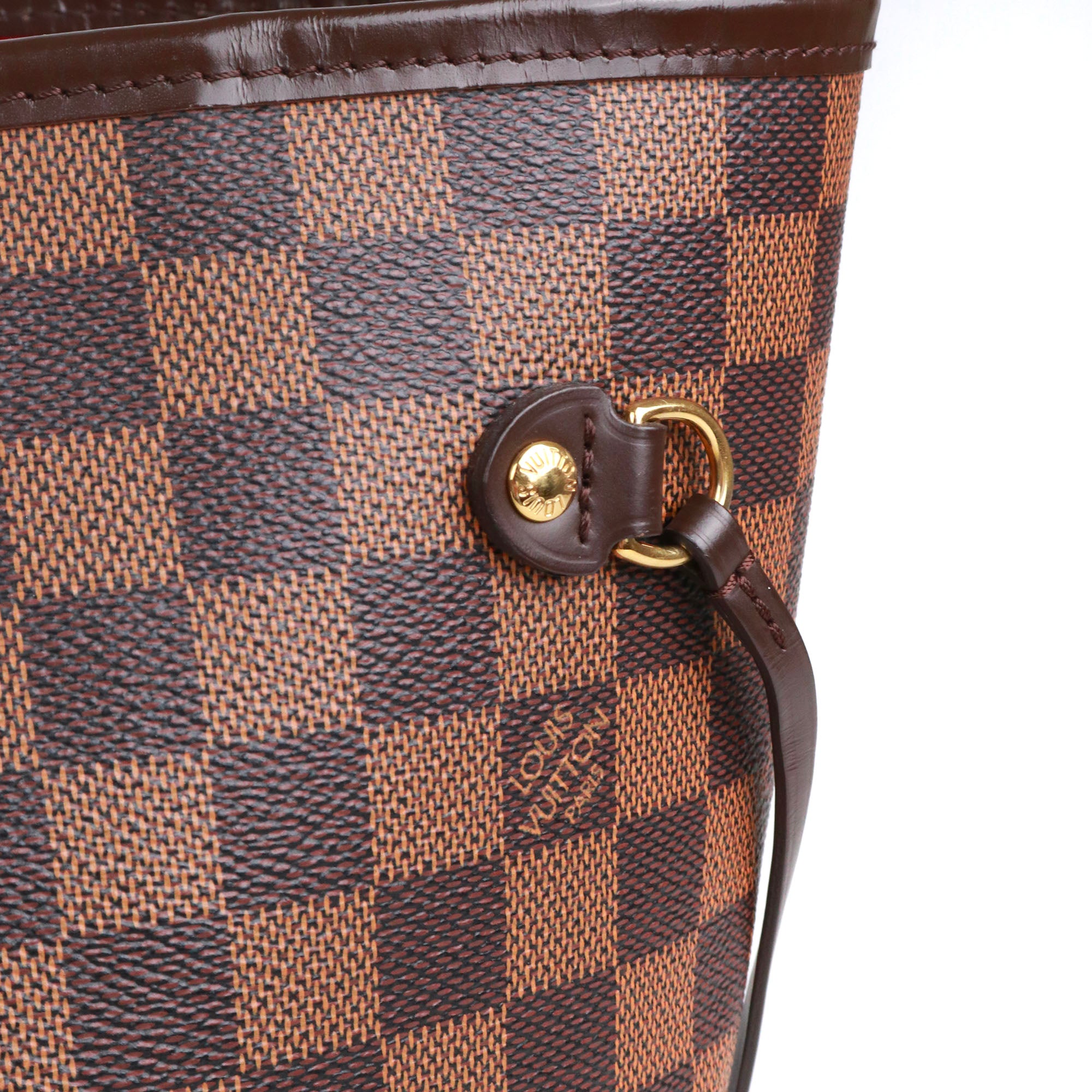 LOUIS VUITTON - Sac cabas Neverfull MM Louis Vuitton en toile enduite damier ébène