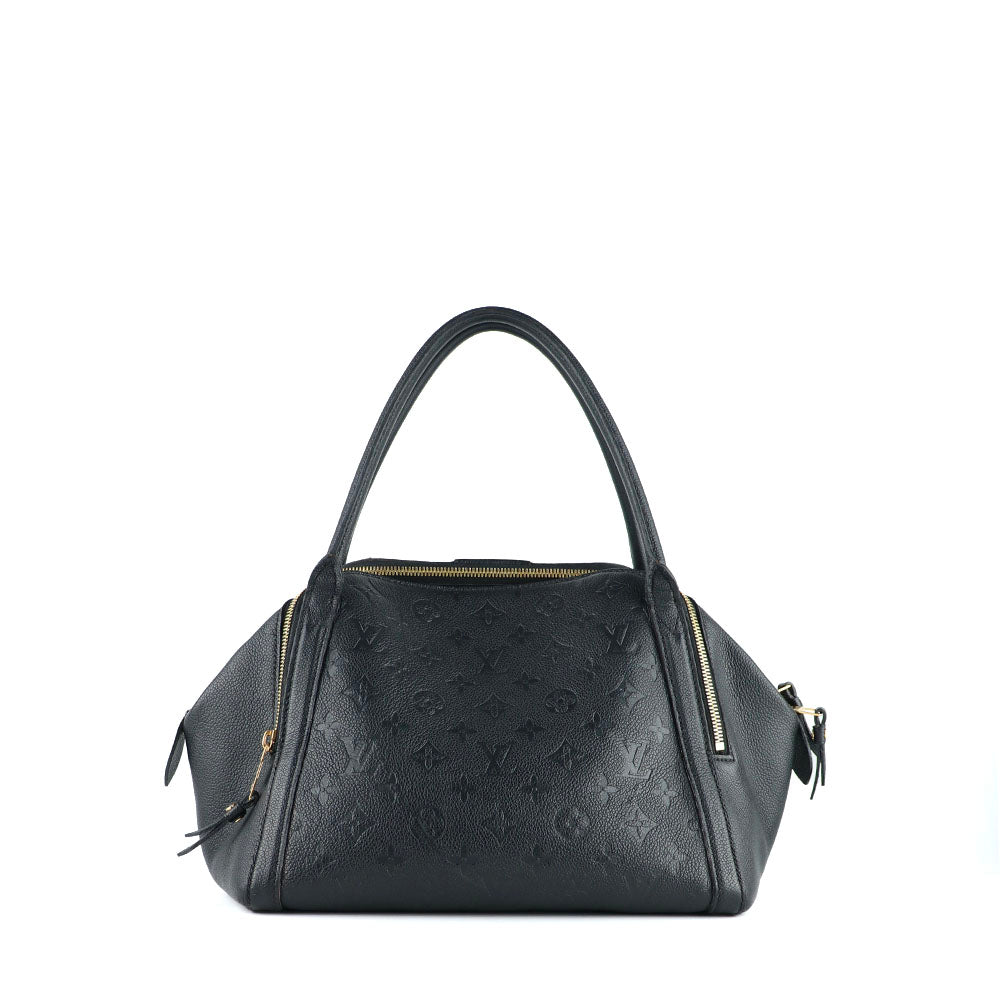 LOUIS VUITTON - Sac à main Marrais en cuir grainé noir