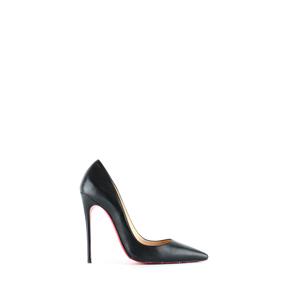 LOUBOUTIN - Escarpins So Kate en cuir verni noir (T37)