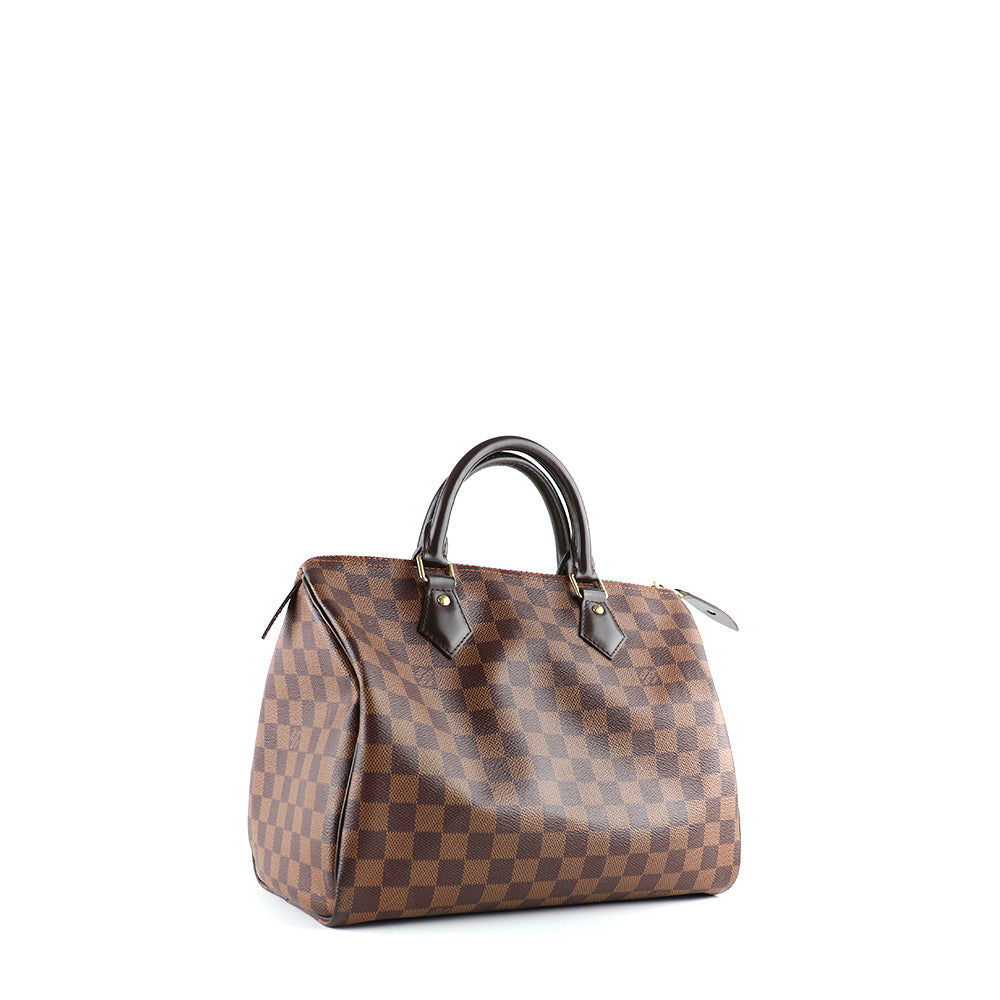 LOUIS VUITTON - Sac à main Speedy 30 en toile Damier Ébène