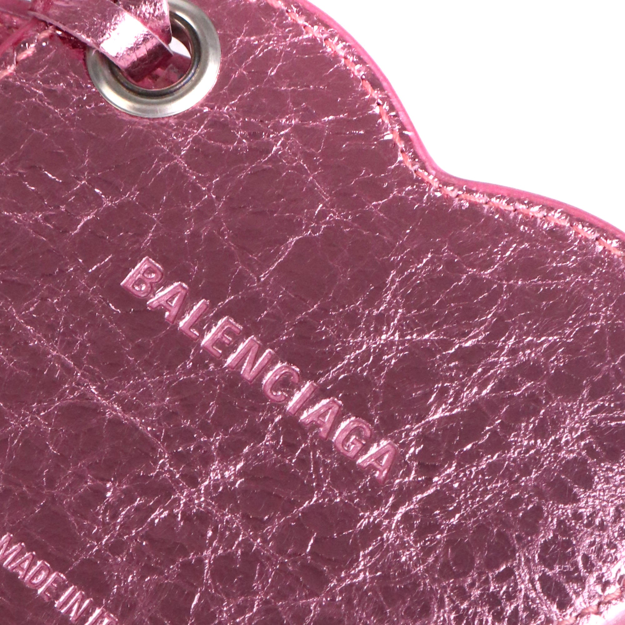 BALENCIAGA - Sac à bandoulière Cagole XS strass en cuir rose