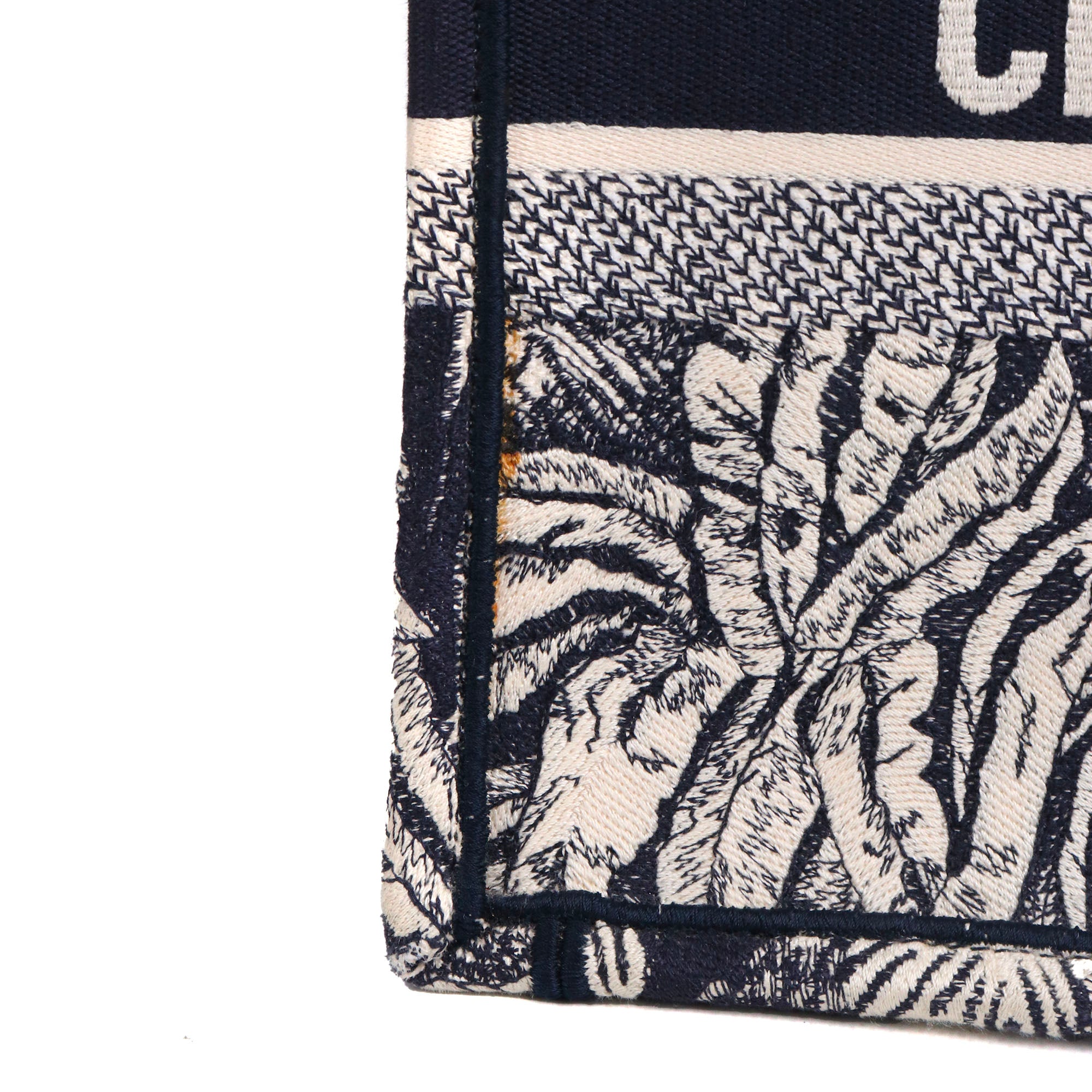 DIOR - Sac cabas Book Tote Medium Dior en toile de jouy bleu marine