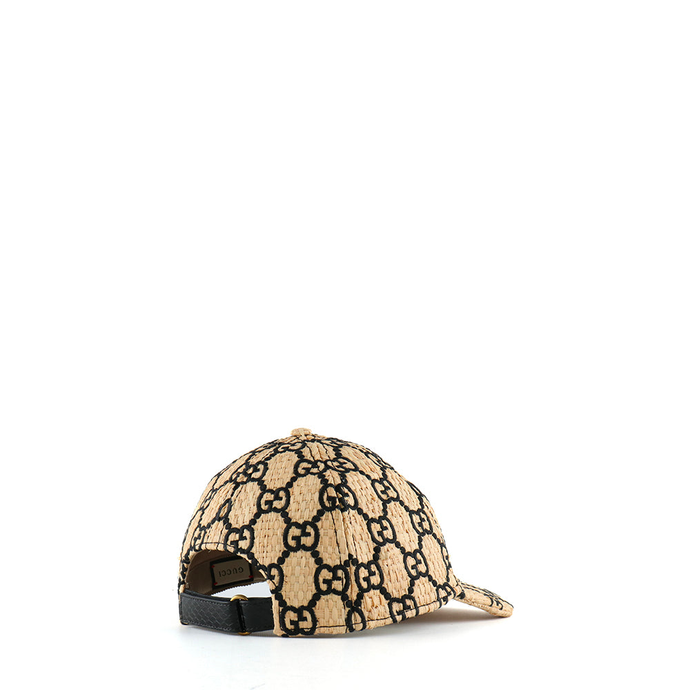 GUCCI - Casquette en raphia GG (M)
