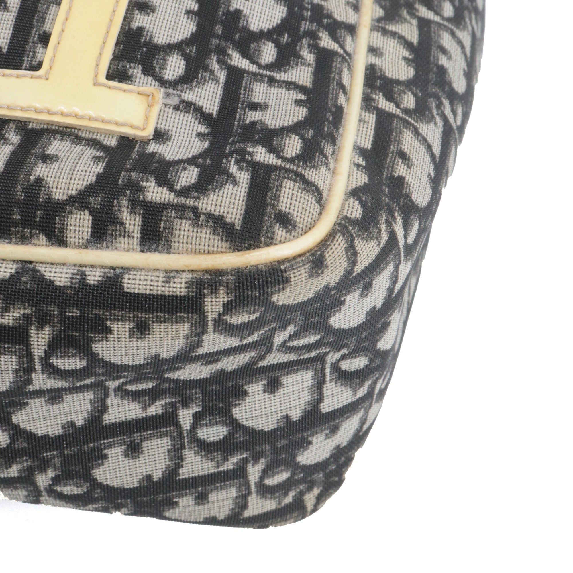 DIOR - Sac à bandoulière Dior en toile noire et blanche vintage