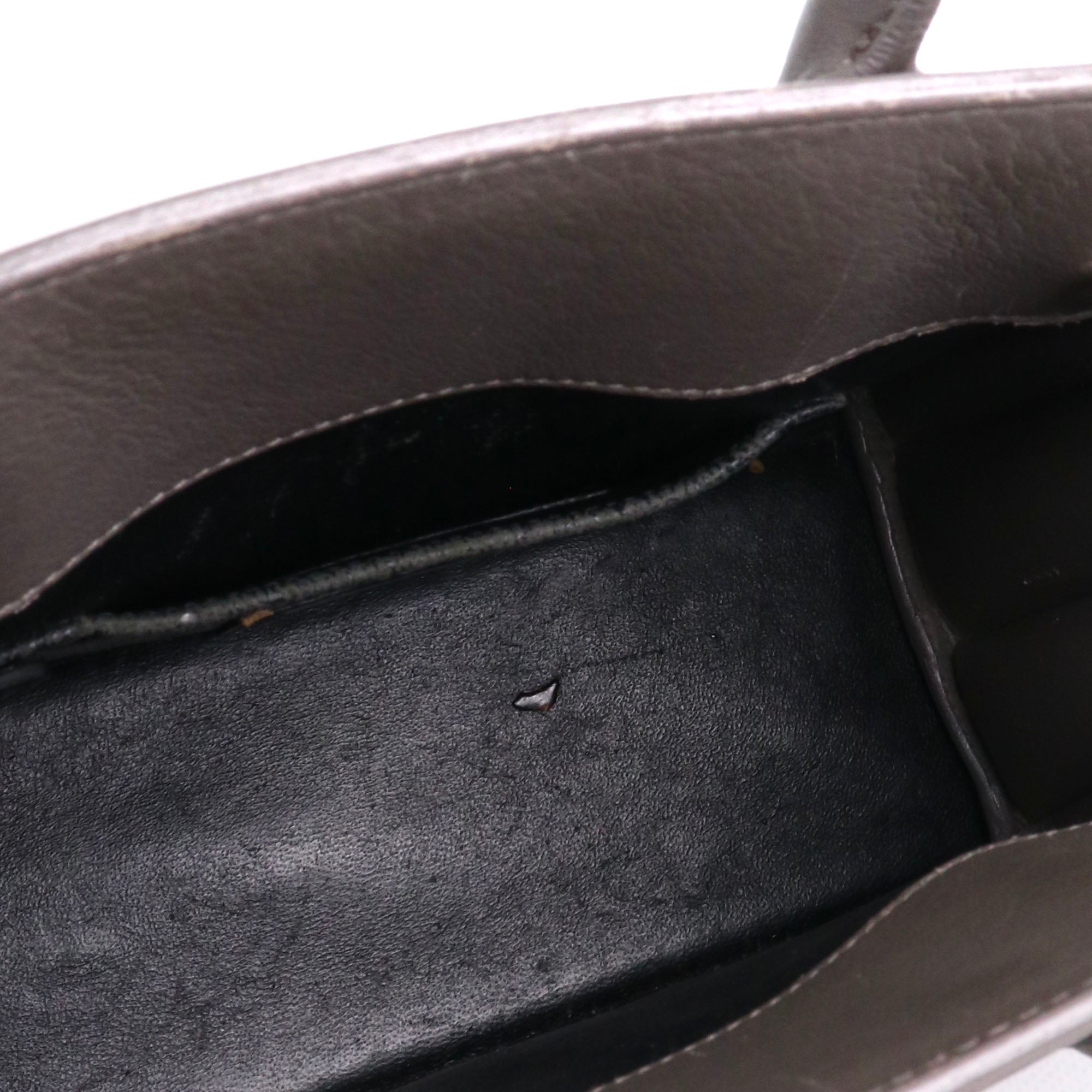 SAINT LAURENT - Sac de Jour Baby Saint Laurent en cuir lisse gris