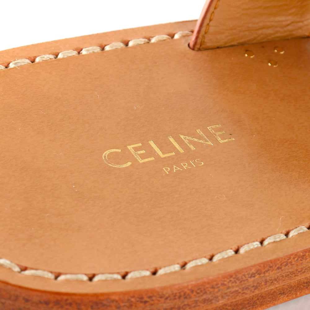 CELINE - Sandales Triomphe en cuir (T37)