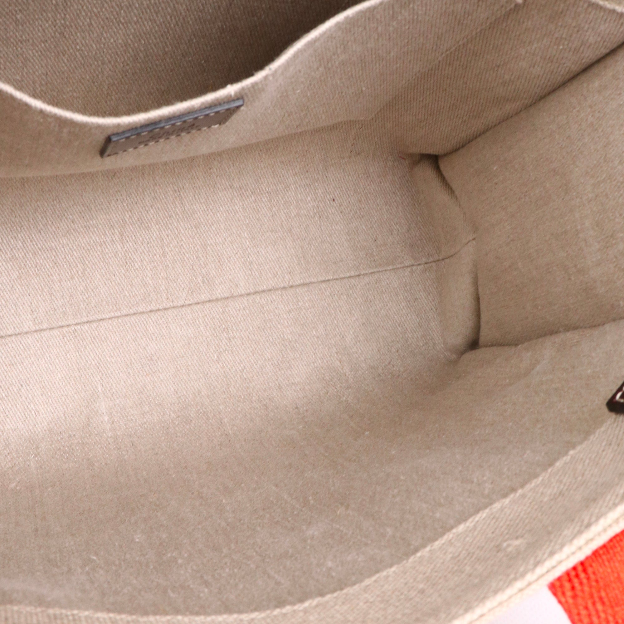 CHLOÉ - Sac cabas Woody Chloé en toile beige et orange