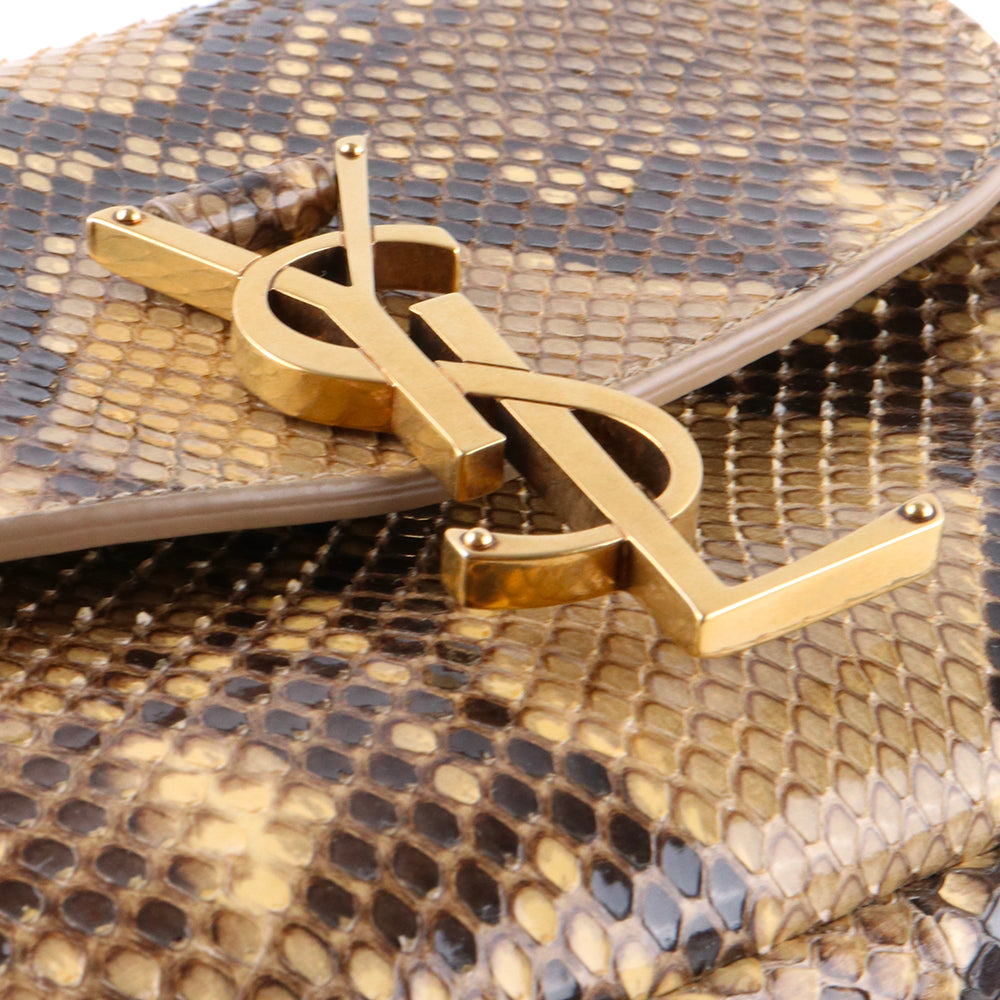 SAINT LAURENT - Sac à bandoulière Kaia en python et cuir