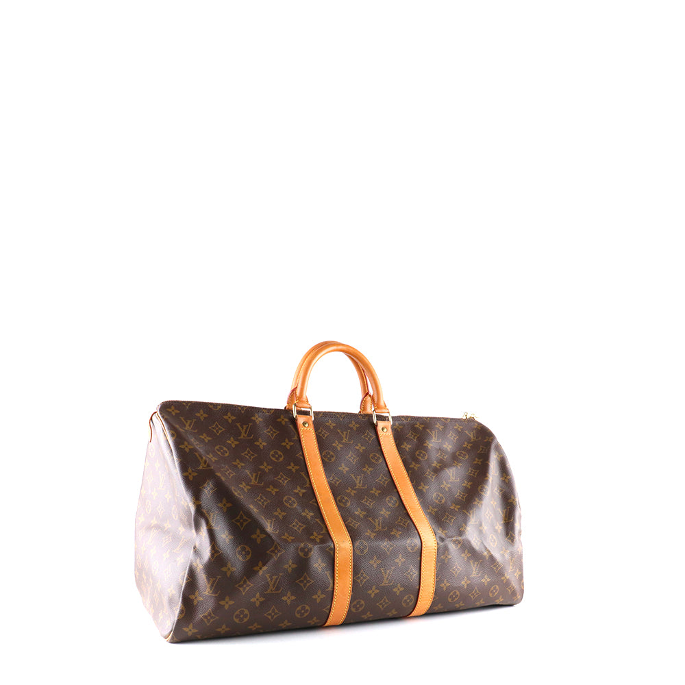 LOUIS VUITTON - Sac de voyage Keepall 55 en toile monogrammée vintage
