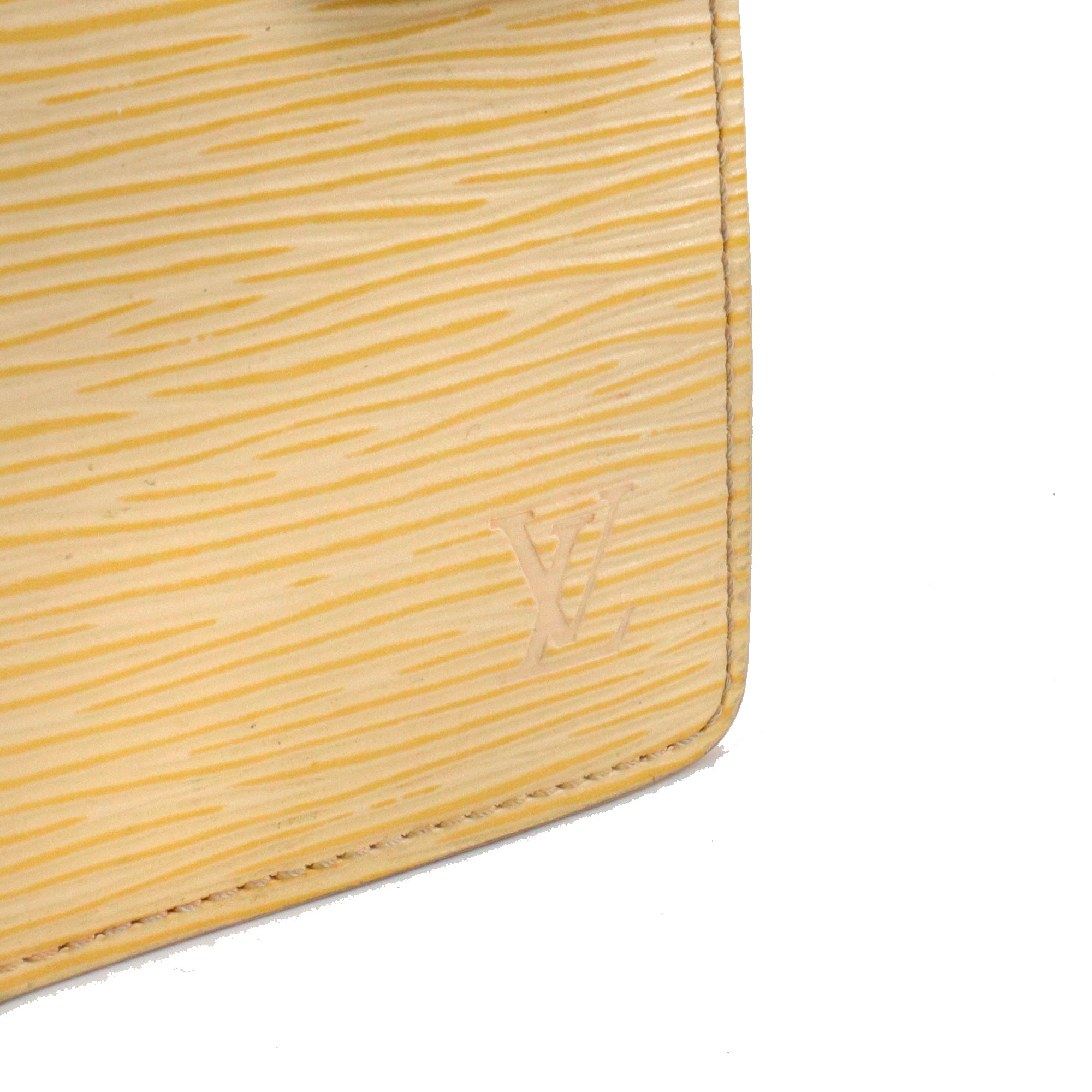 LOUIS VUITTON - Couverture agenda PM Louis Vuitton en cuir épi jaune