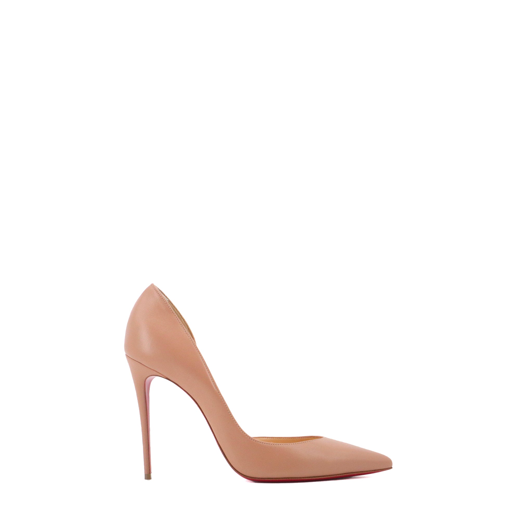 LOUBOUTIN - Escarpins Iriza Louboutin en cuir lisse beige (T40)