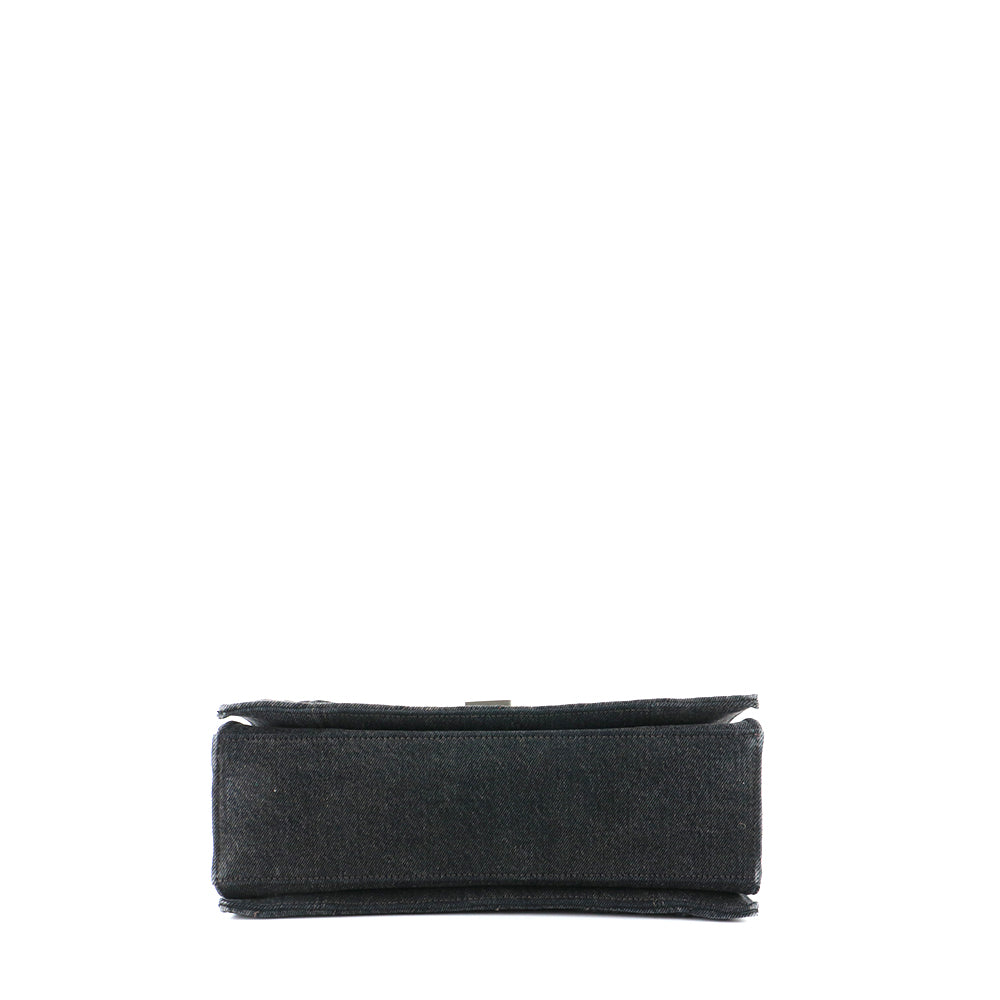 BALENCIAGA - Crush medium shoulder bag in anthracite gray denim