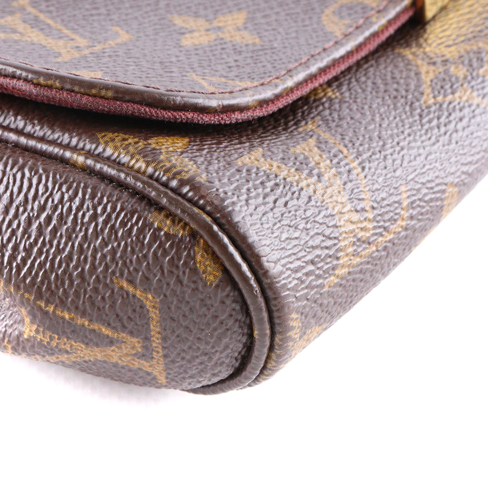 LOUIS VUITTON - Sac à bandoulière Favorite en toile monogrammée marron