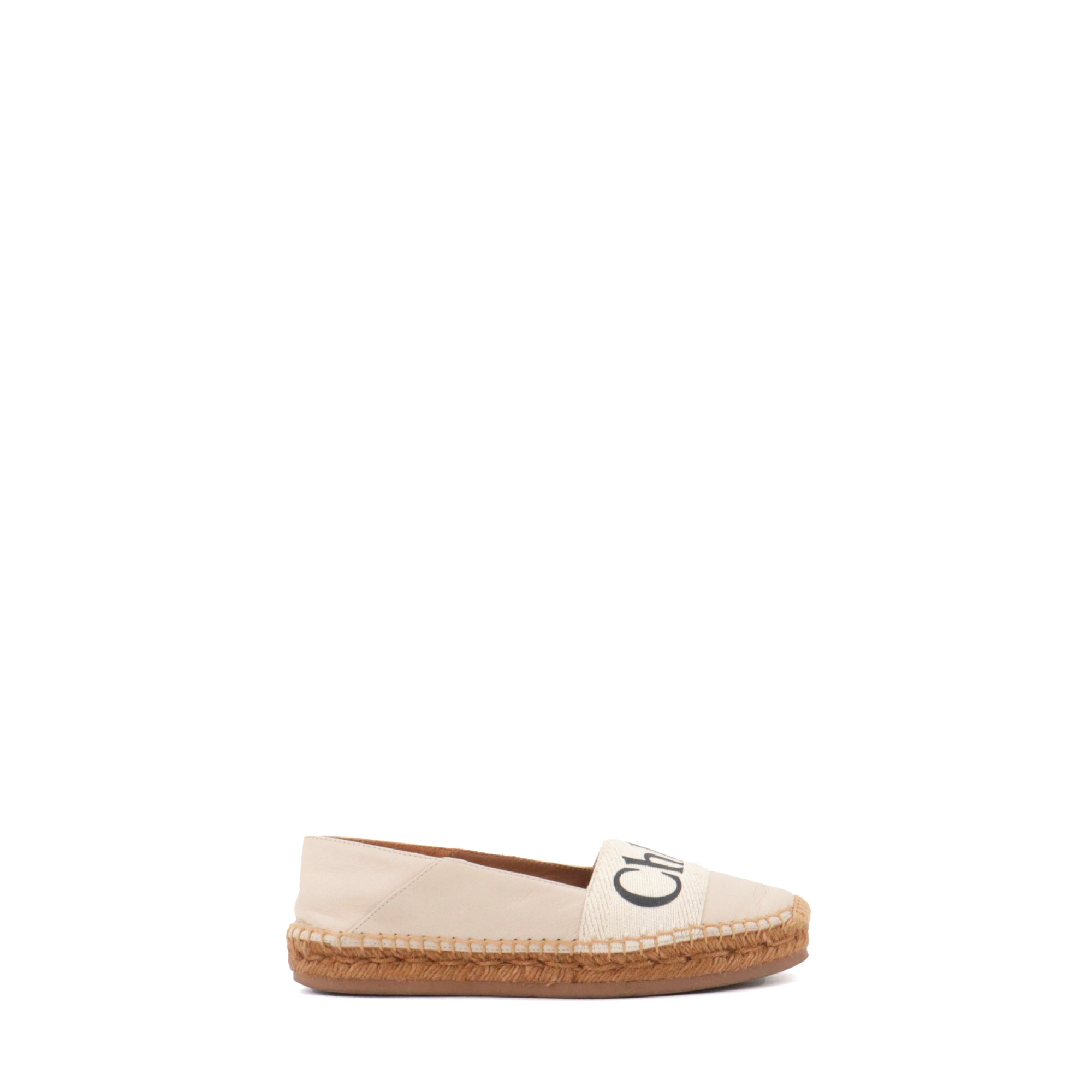 CHLOÉ - Espadrilles Woody PIIA Chloé en cuir beige (T35)