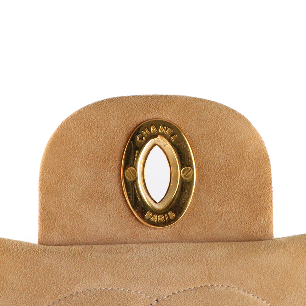 CHANEL - Sac à main Timeless Maxi Jumbo vintage en daim beige