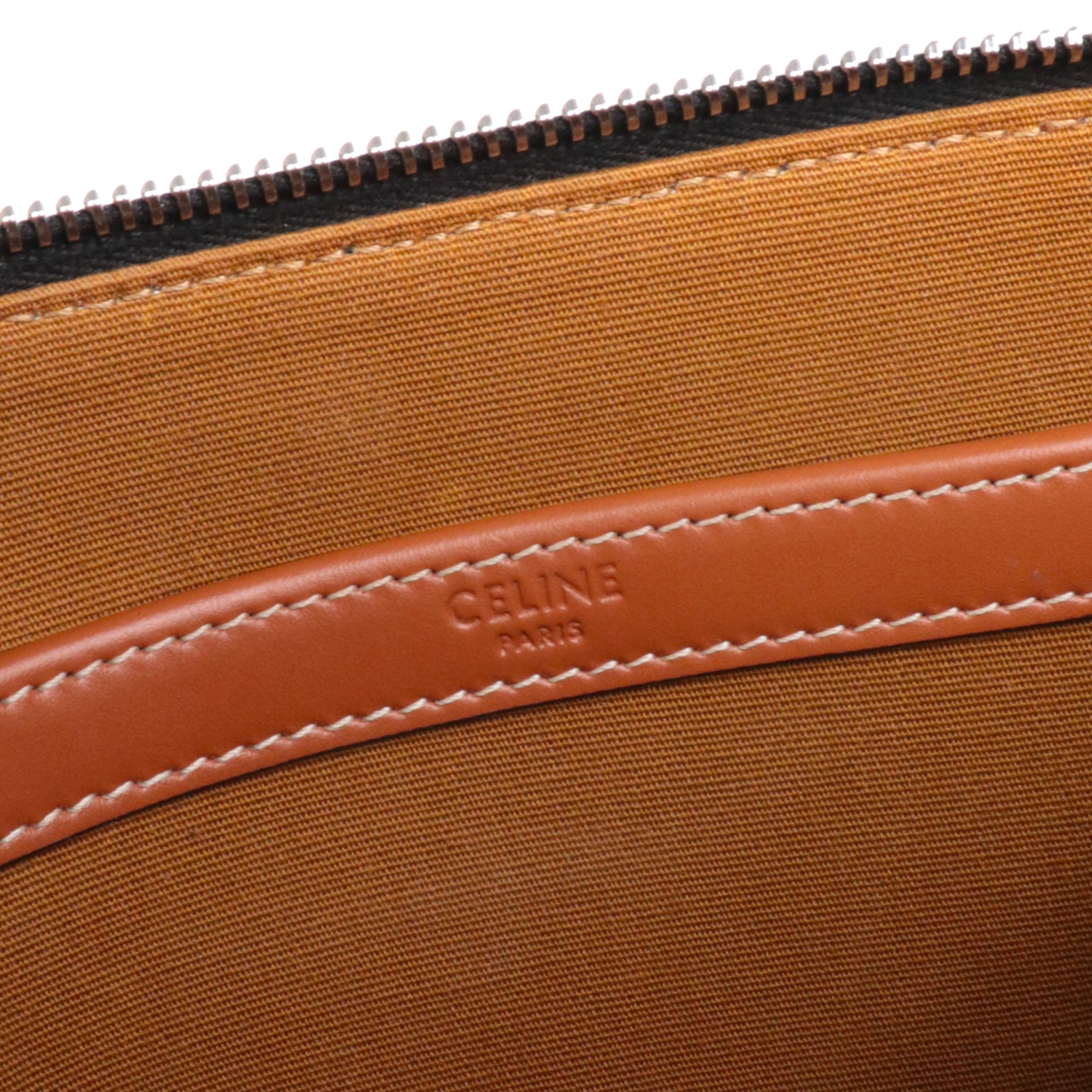 CELINE - Sac à bandoulière Messenger Double Zip Celine en cuir et toile enduite