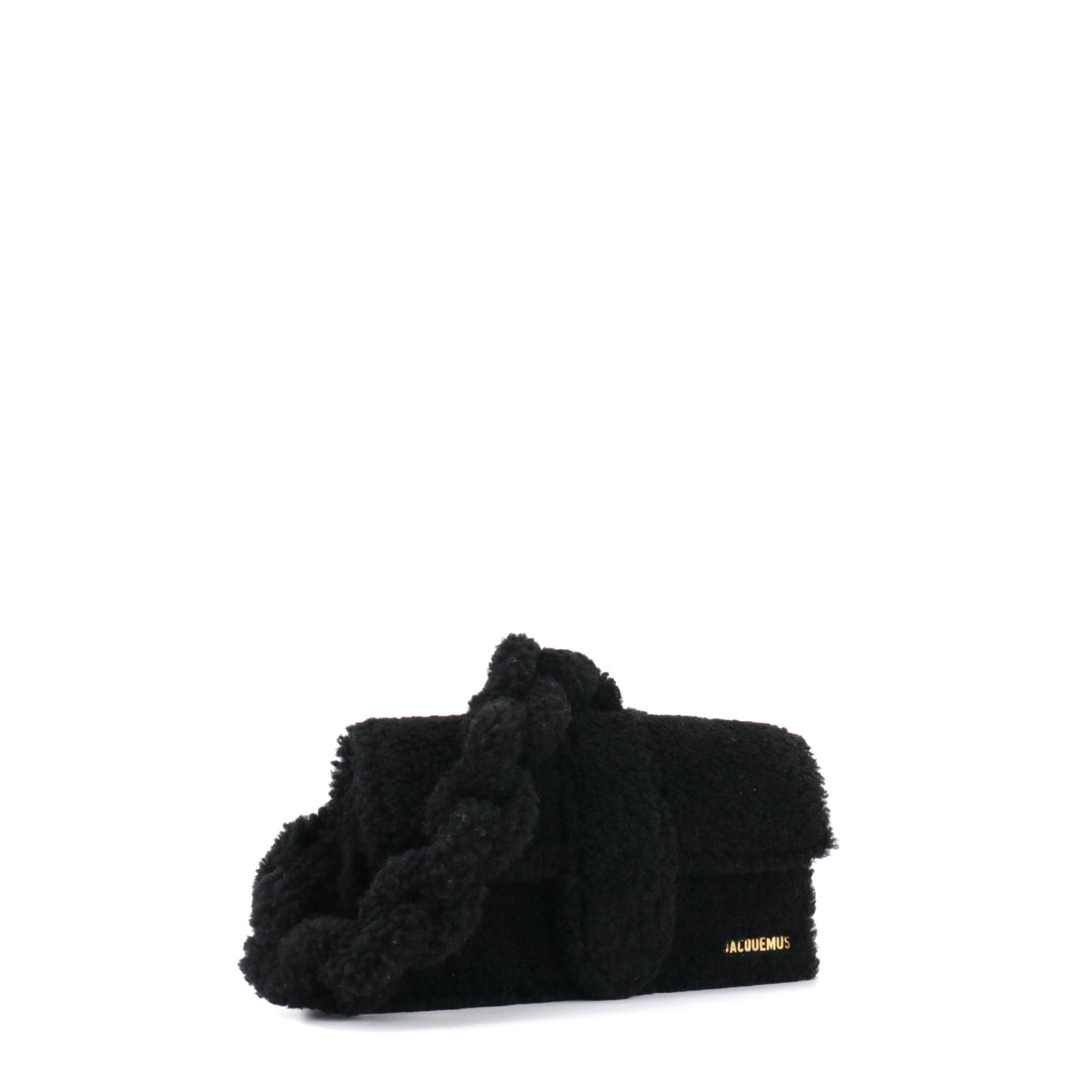 JACQUEMUS - Sac à épaule Le Bambidou Jacquemus en laine bouclée noire