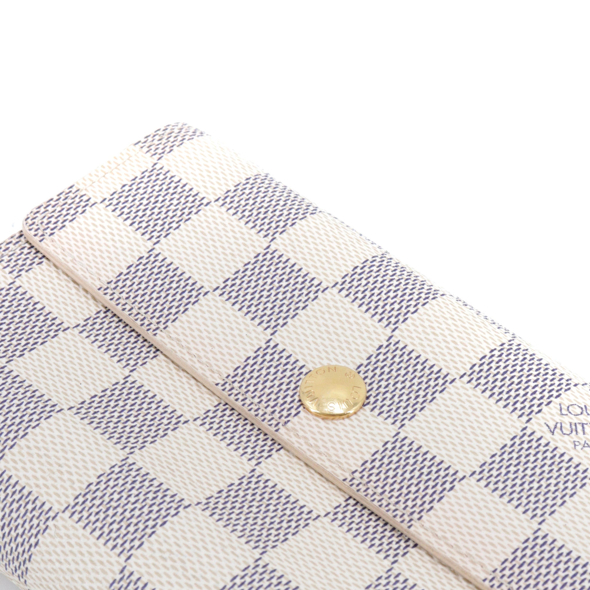 LOUIS VUITTON - Portefeuille Alexandra Louis Vuitton en toile damier azur