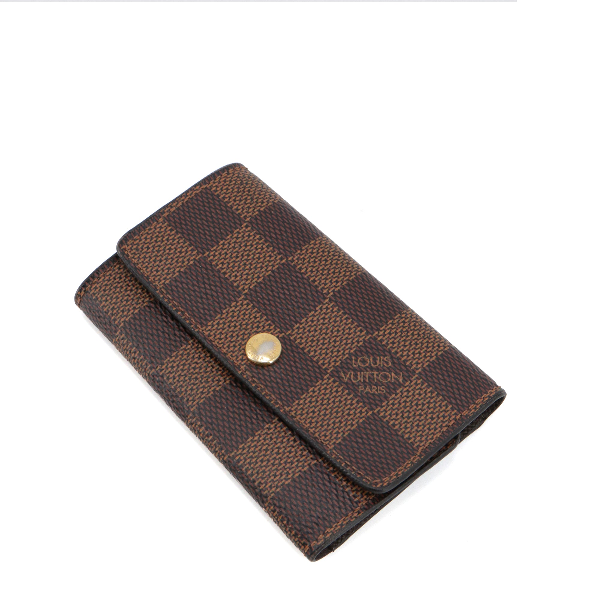 LOUIS VUITTON - Pochette Multiclés Louis Vuitton en toile damier ébène