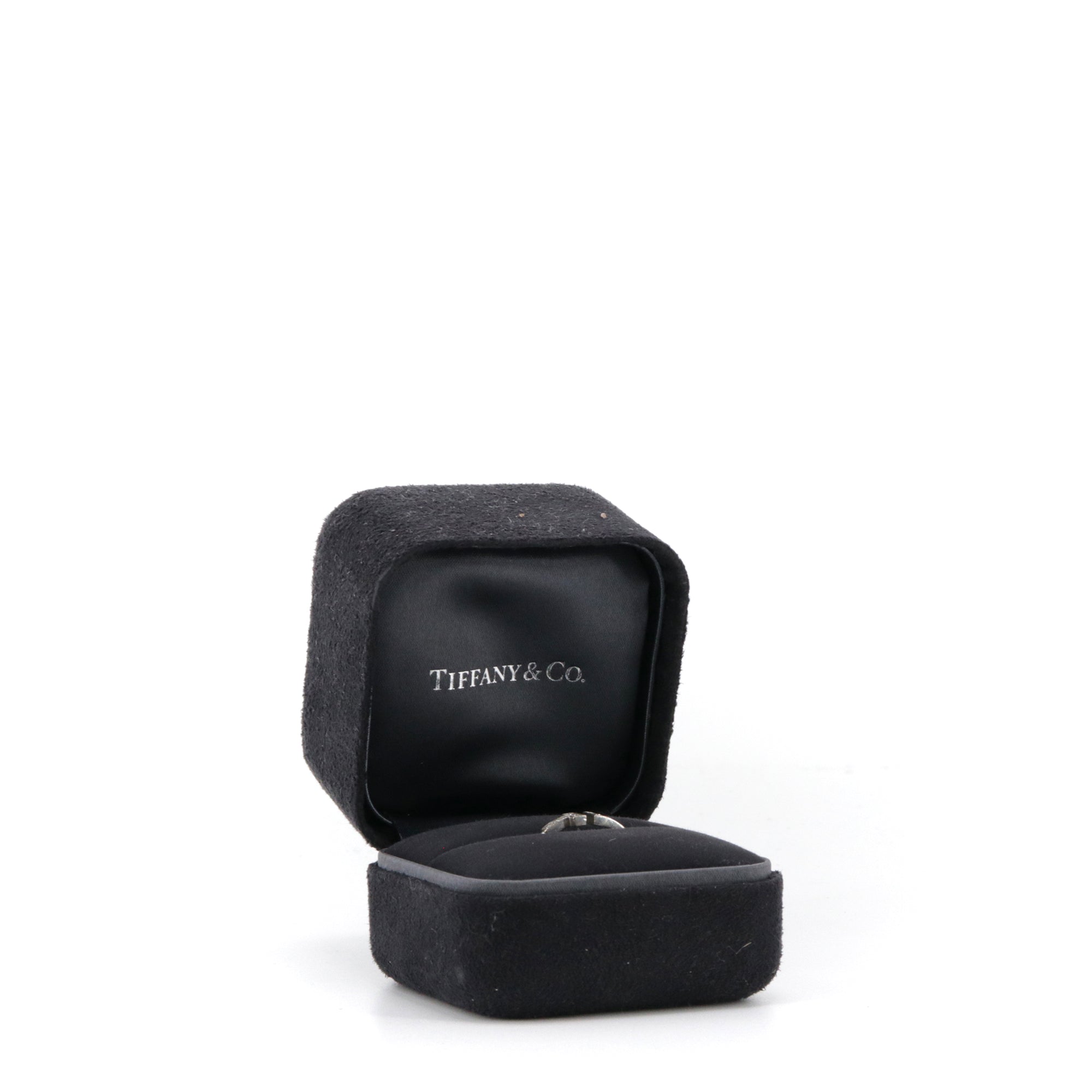 TIFFANY & CO - Bague Wire Tiffany & Co en or blanc orné de diamants (T55)