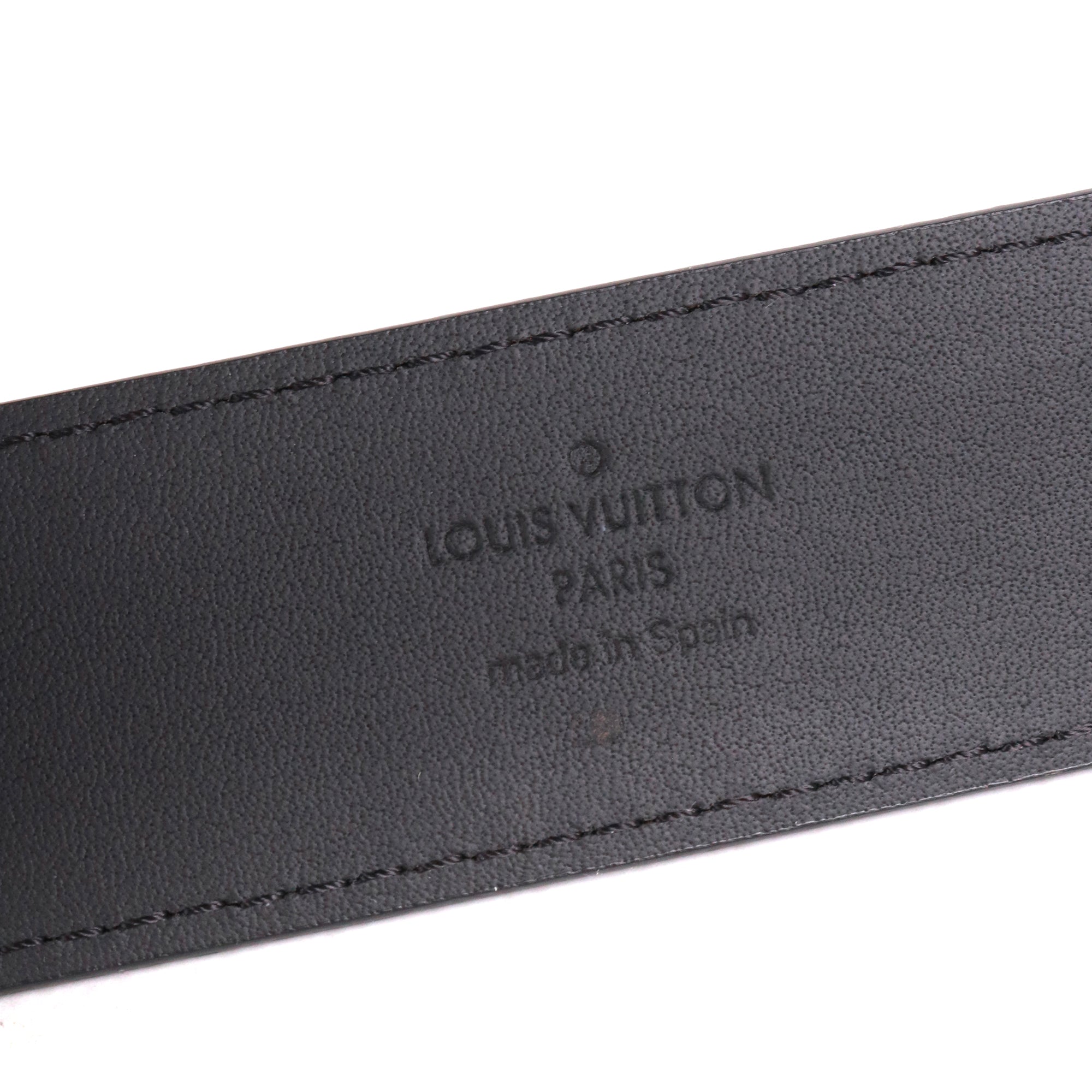 LOUIS VUITTON - Ceinture Louis Vuitton en cuir épi noir (T100)