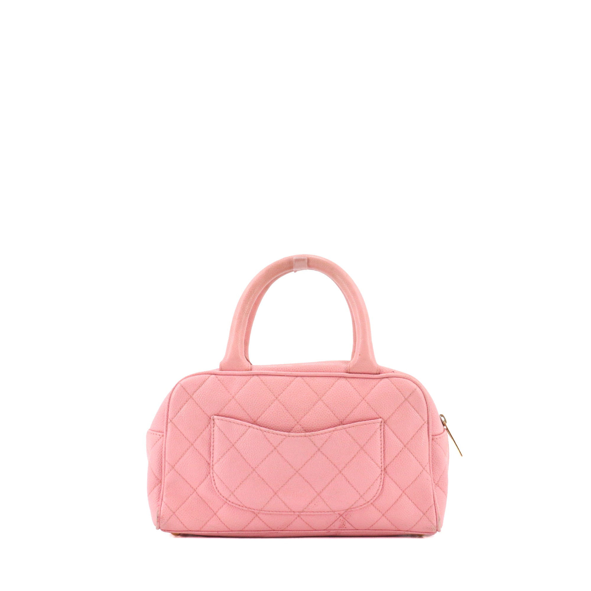 CHANEL - Chanel Bowling handbag in vintage pink caviar leather