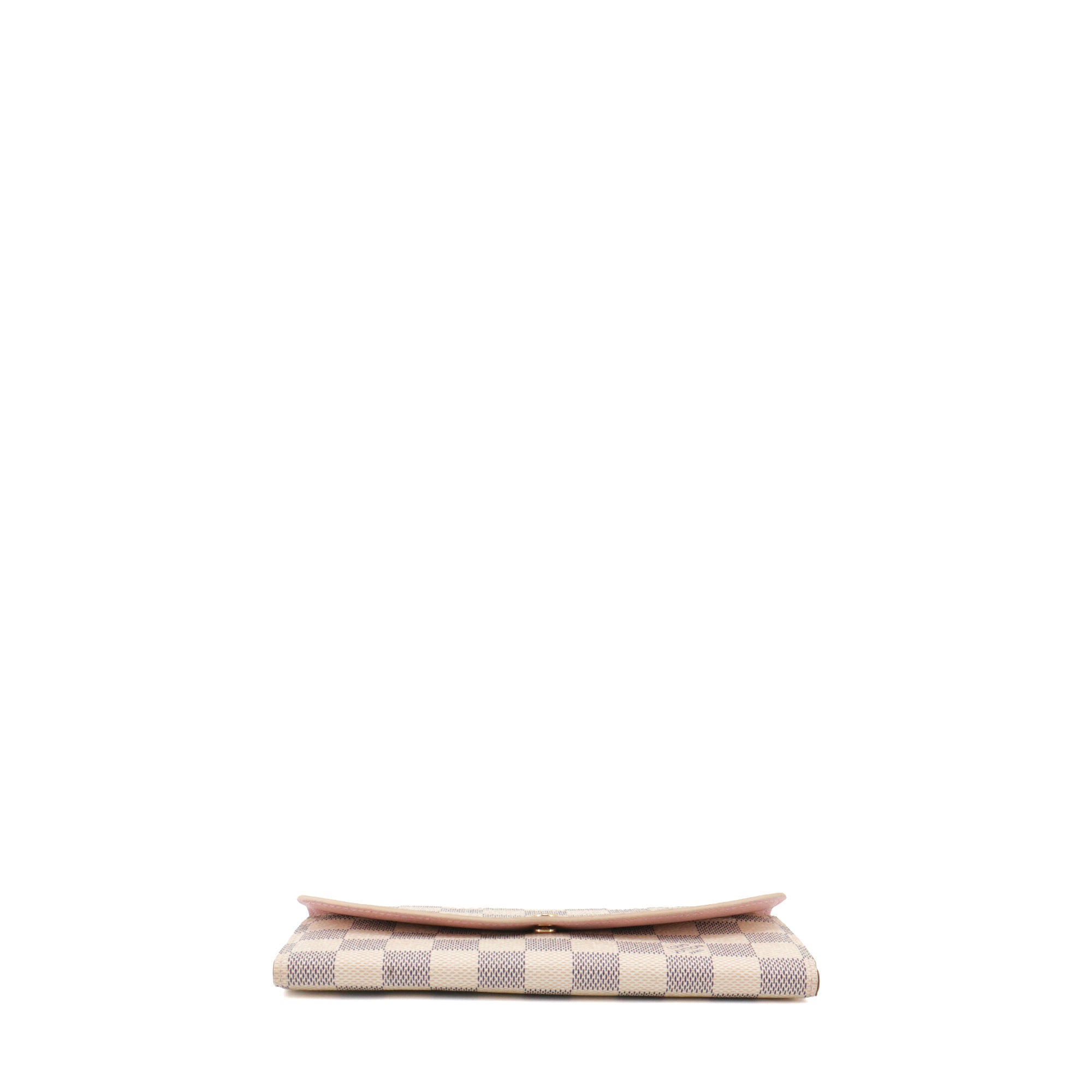 LOUIS VUITTON - Portefeuille Emilie Louis Vuitton en toile damier azur