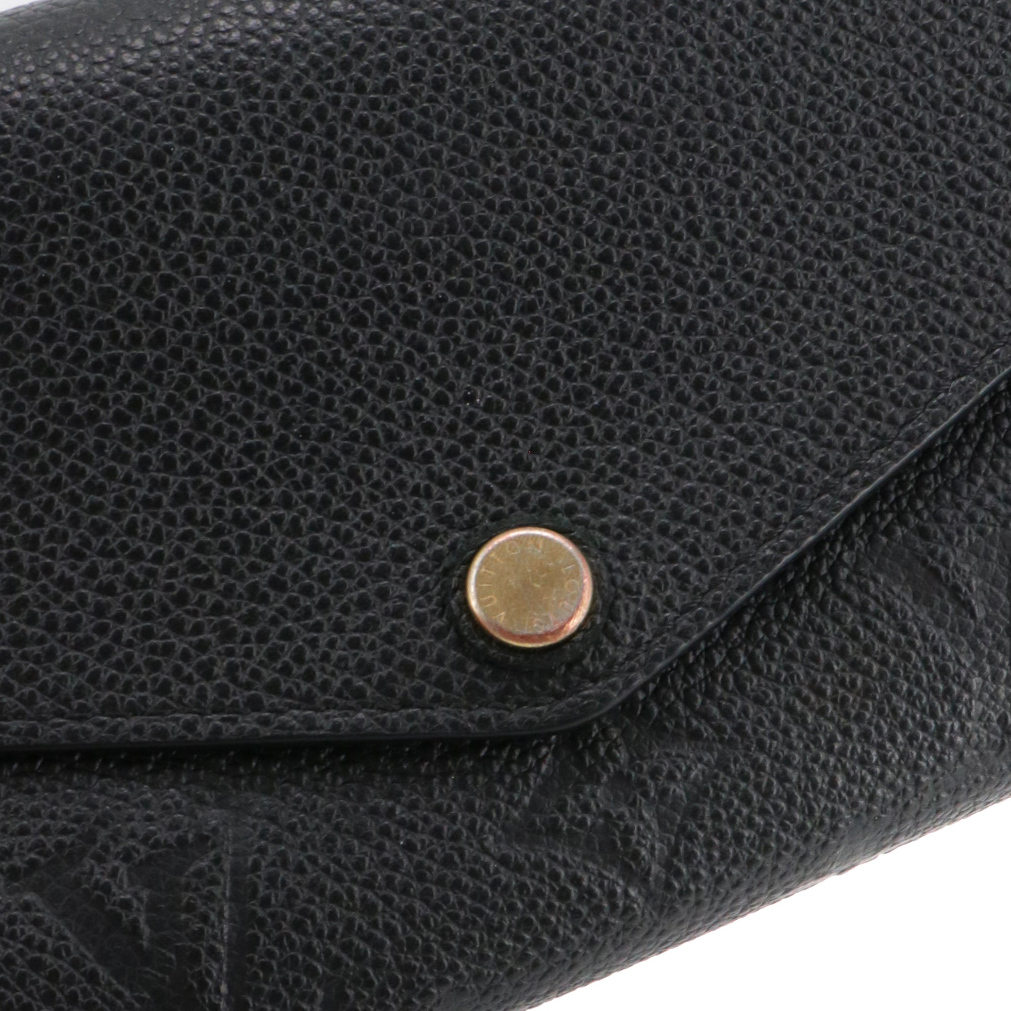 LOUIS VUITTON - Portefeuille Sarah Louis Vuitton en cuir Monogram Empreinte noir