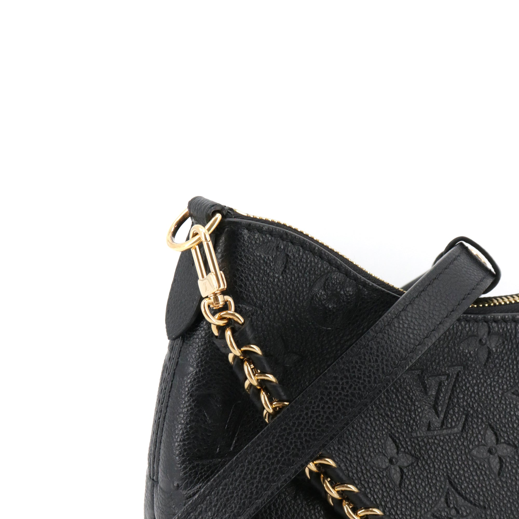 LOUIS VUITTON - Sac à bandoulière Boulogne Louis Vuitton en cuir empreinte noir