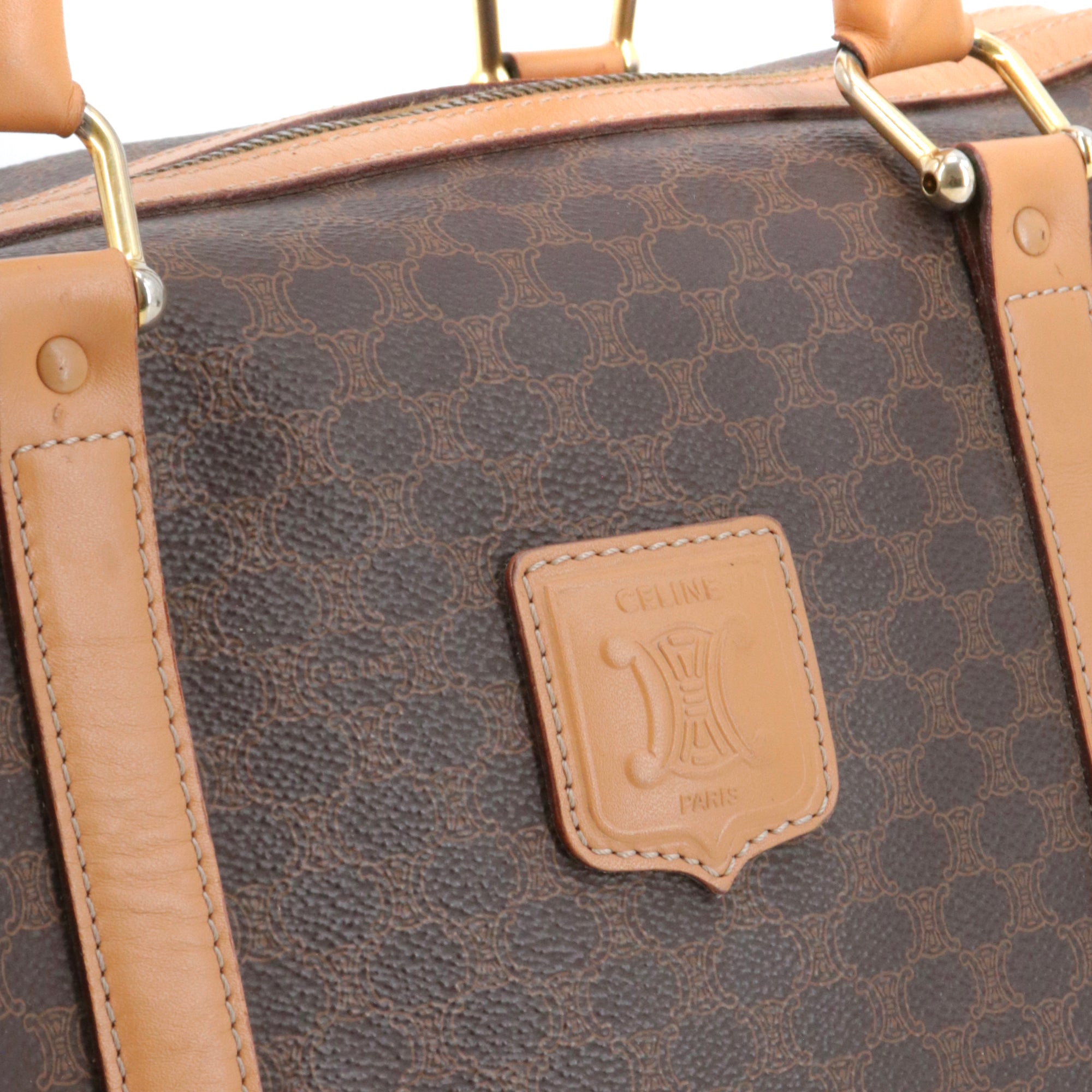 CELINE - Sac à main Boston Celine en toile monogrammée vintage