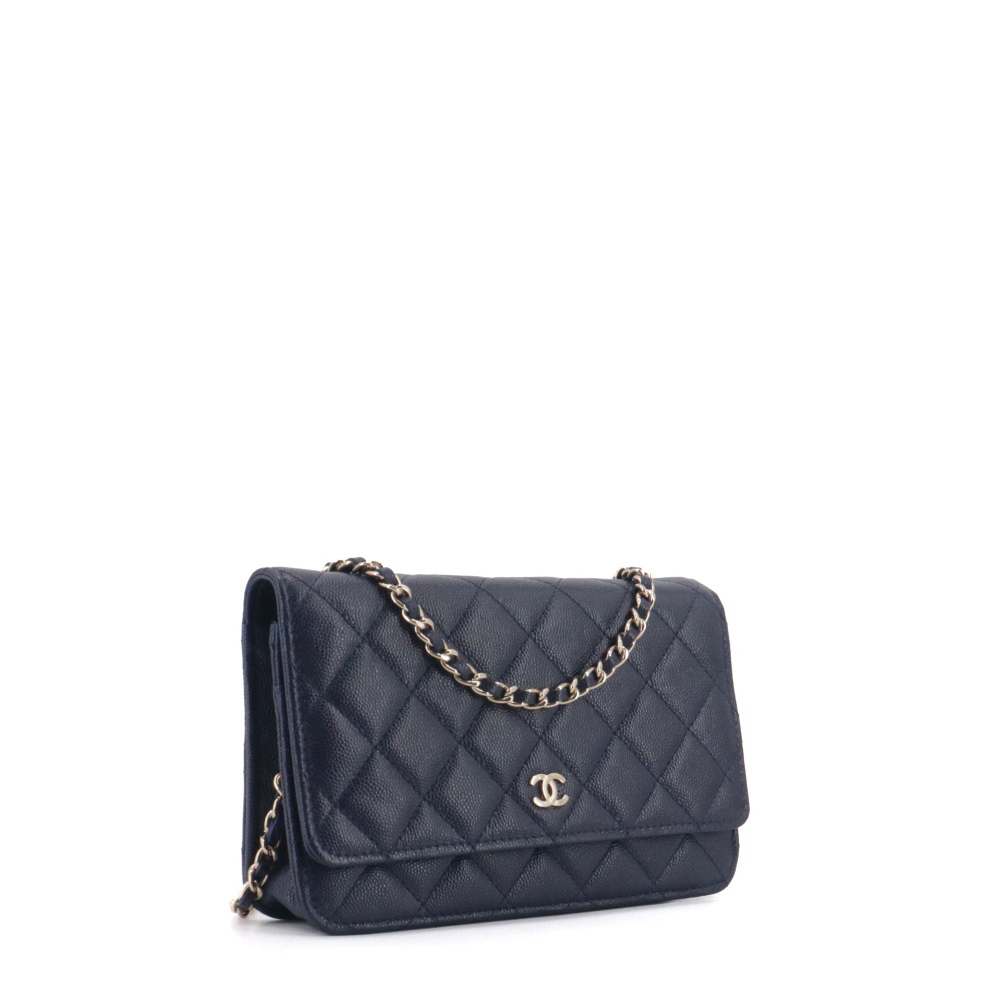 CHANEL - Sac Wallet On Chain Timeless Chanel en cuir caviar bleu marine
